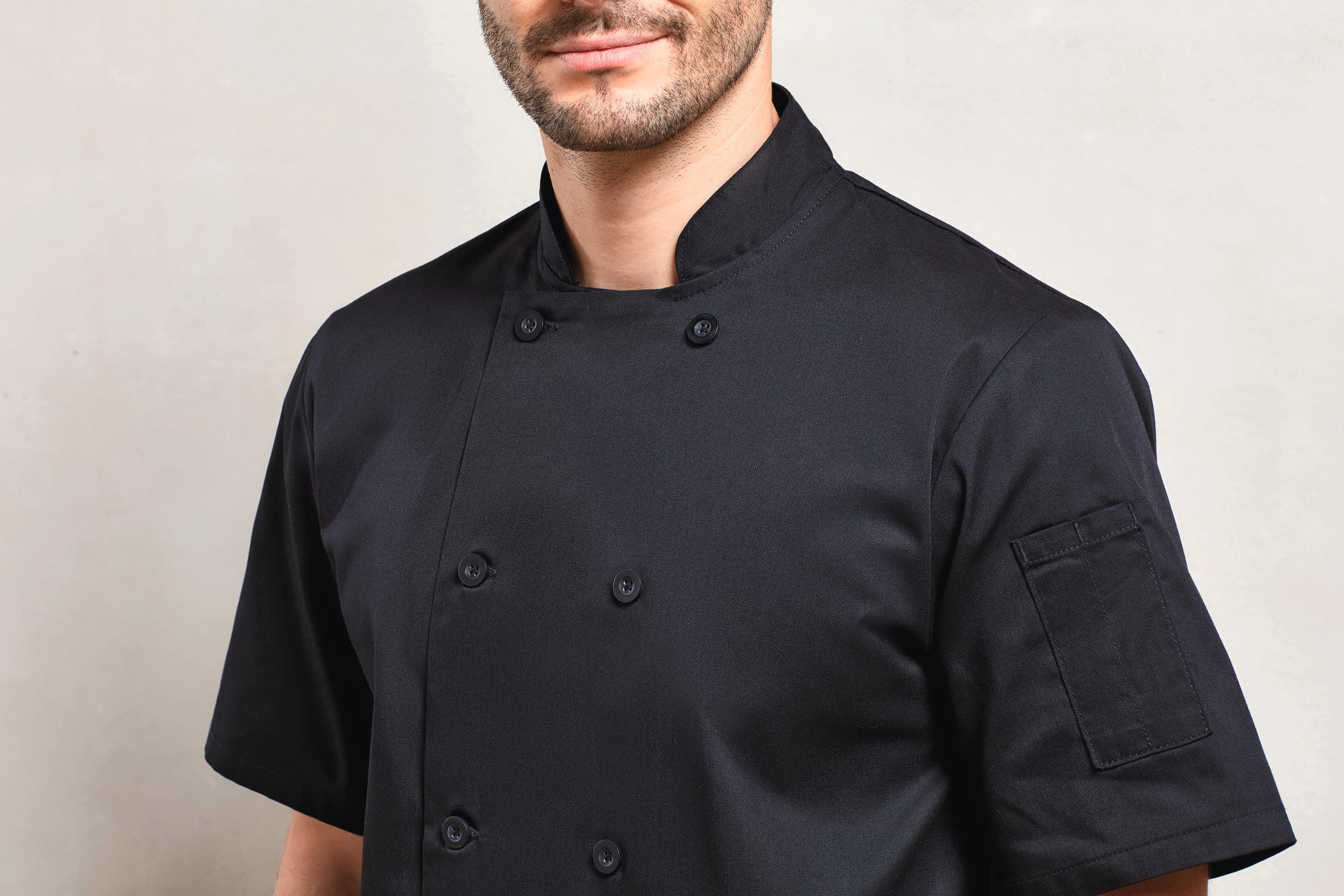 Veste de cuisine manches courtes en situation