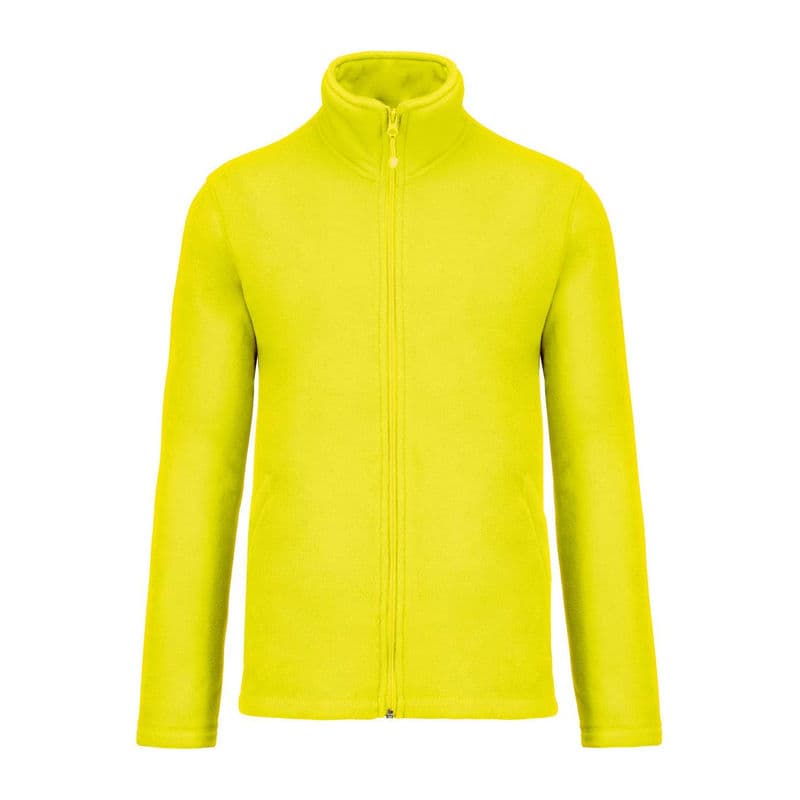 FALCO - FULL ZIP MICROFLEECE JACKET coloris Jaune fluo
