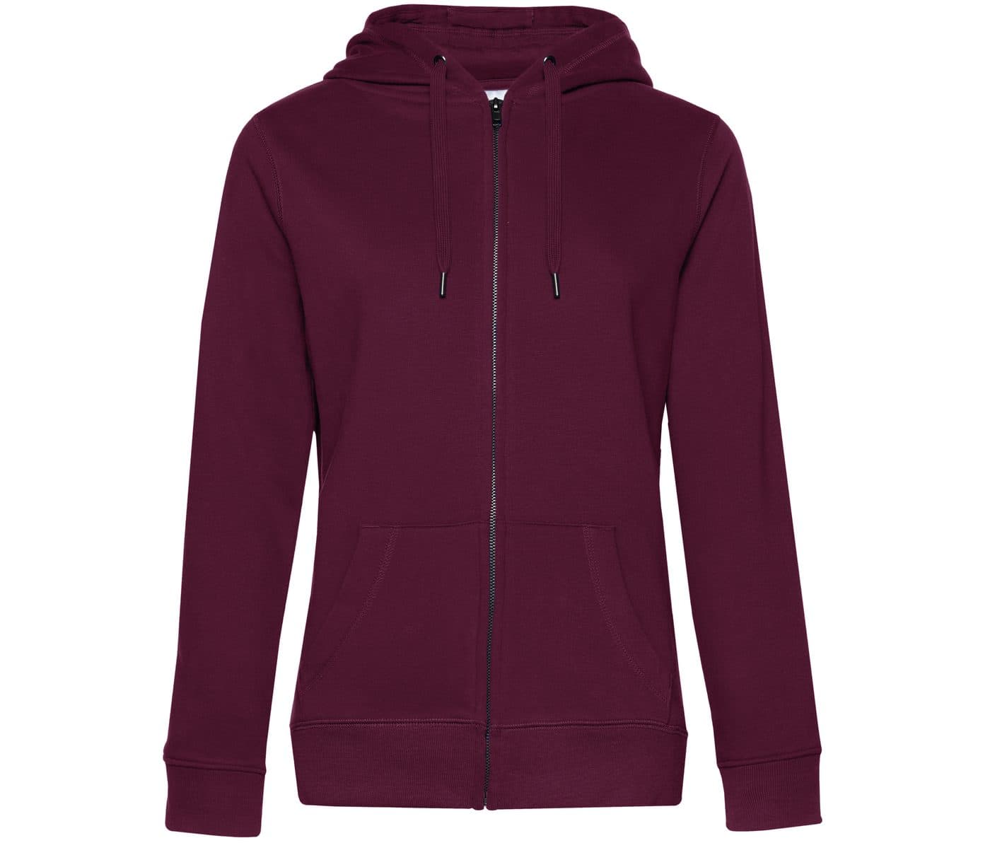 B&C QUEEN ZIPPED HOOD coloris Cerise foncé