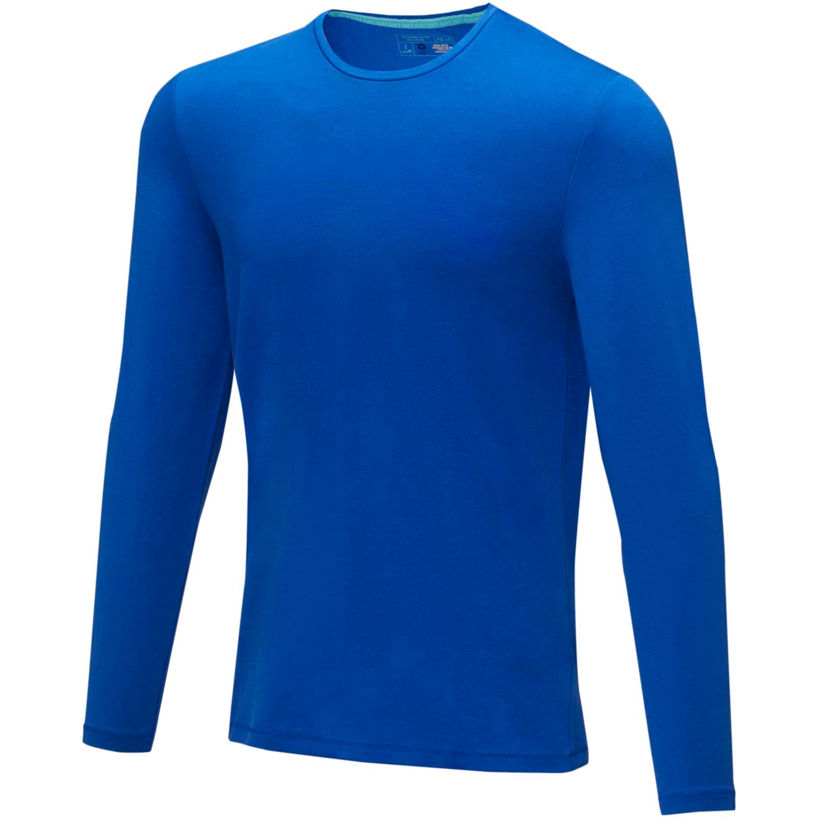 T-shirt bio manches longues homme Ponoka coloris Bleu