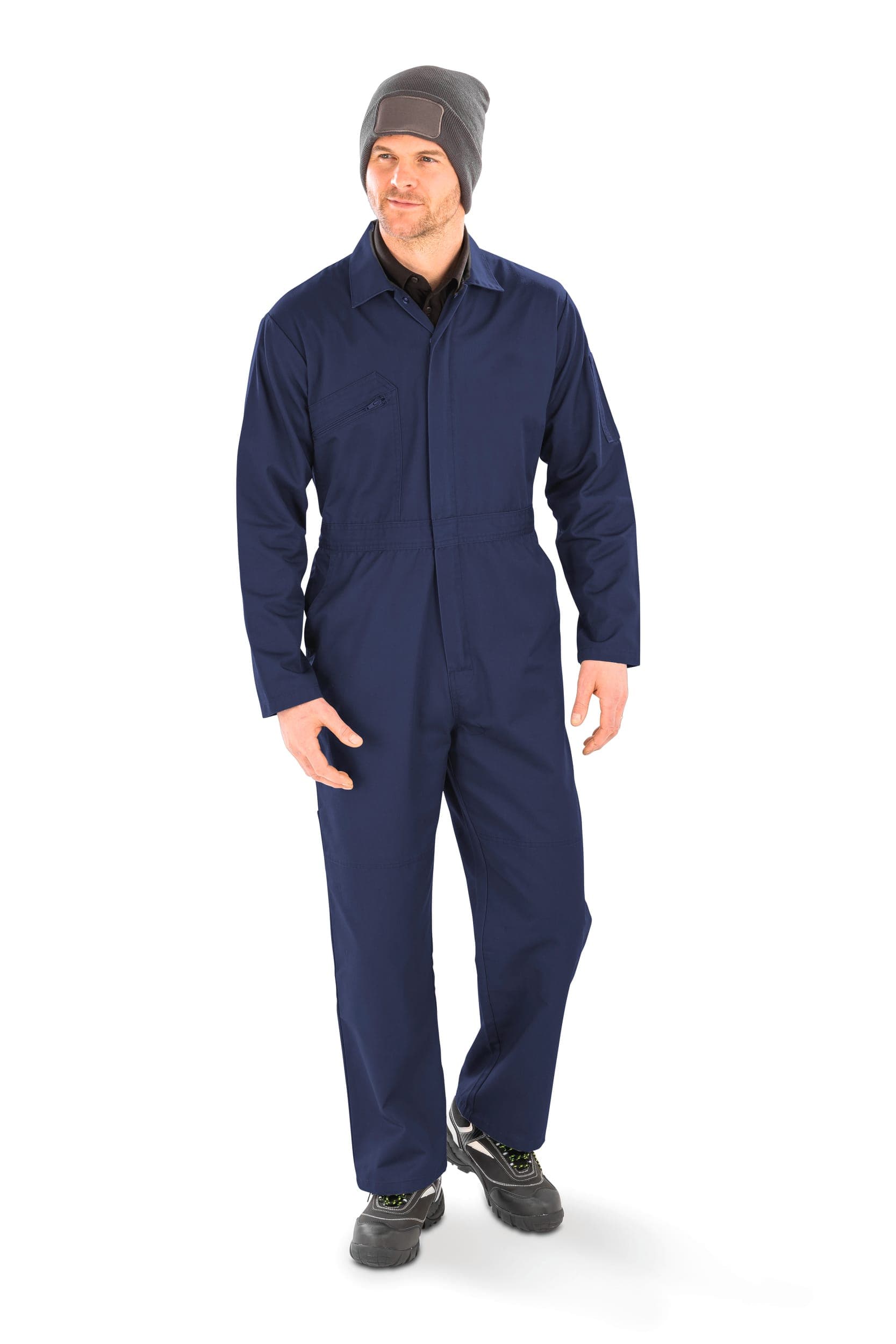 RECYCLED ACTION OVERALL WITH ZIP FRONT