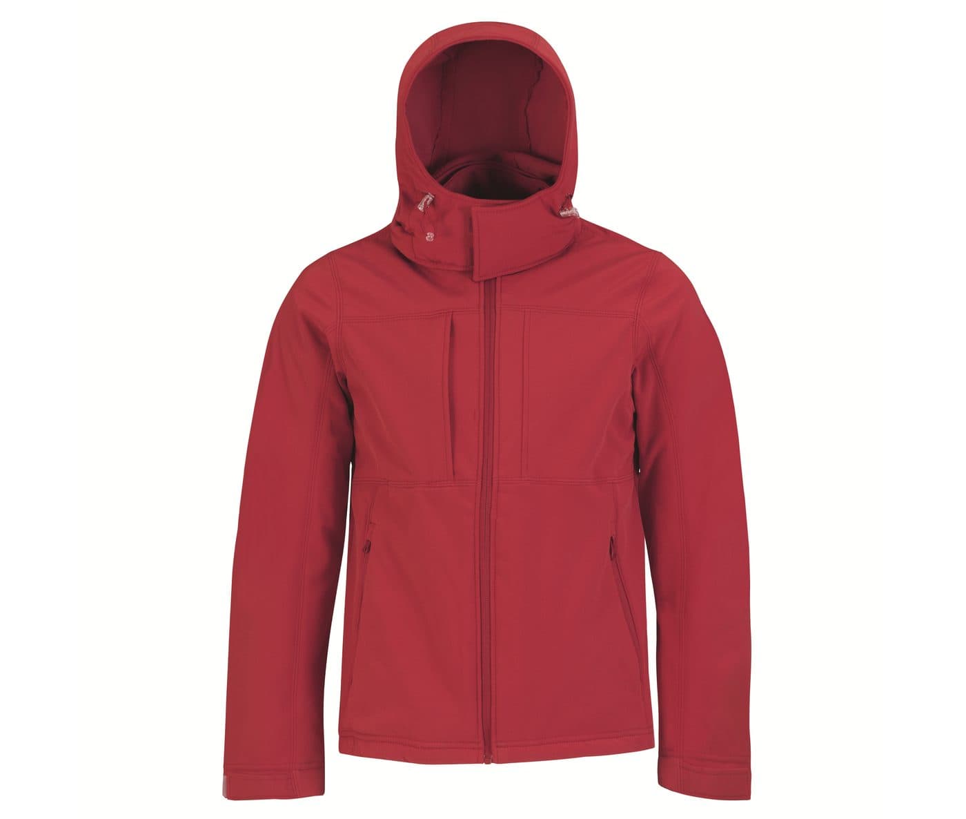 HOODED SOFTSHELL MEN coloris Rouge