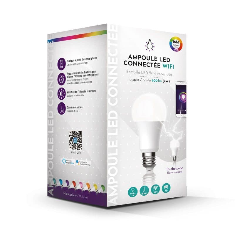 AMPOULE LED CONNECTEE en situation