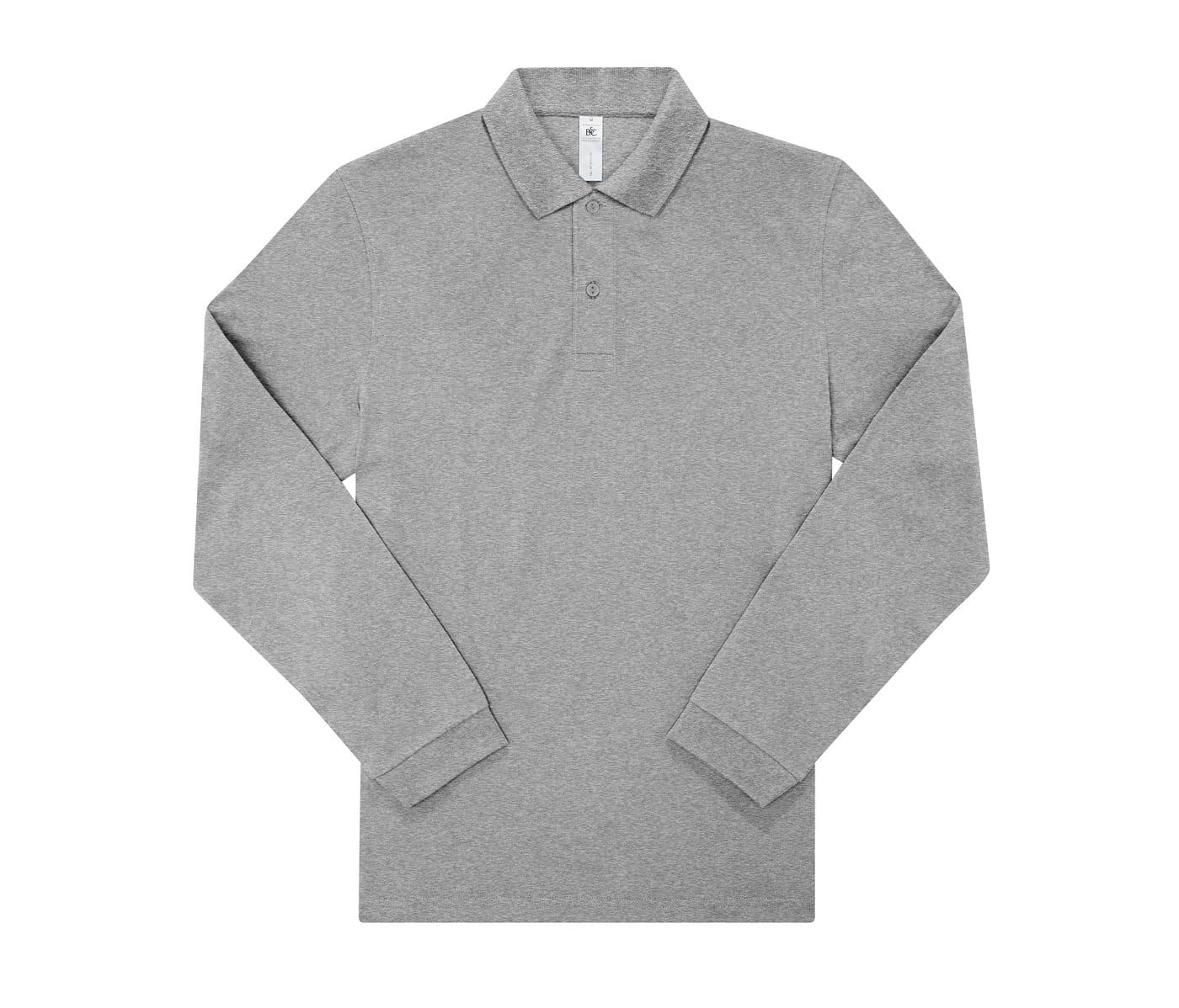 B&C MY POLO 180 LSL coloris Gris sport