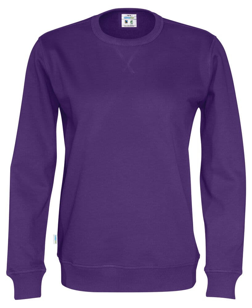 SWEAT COL ROND UNISEXE - CERTIFIÉ GOTS coloris Violet