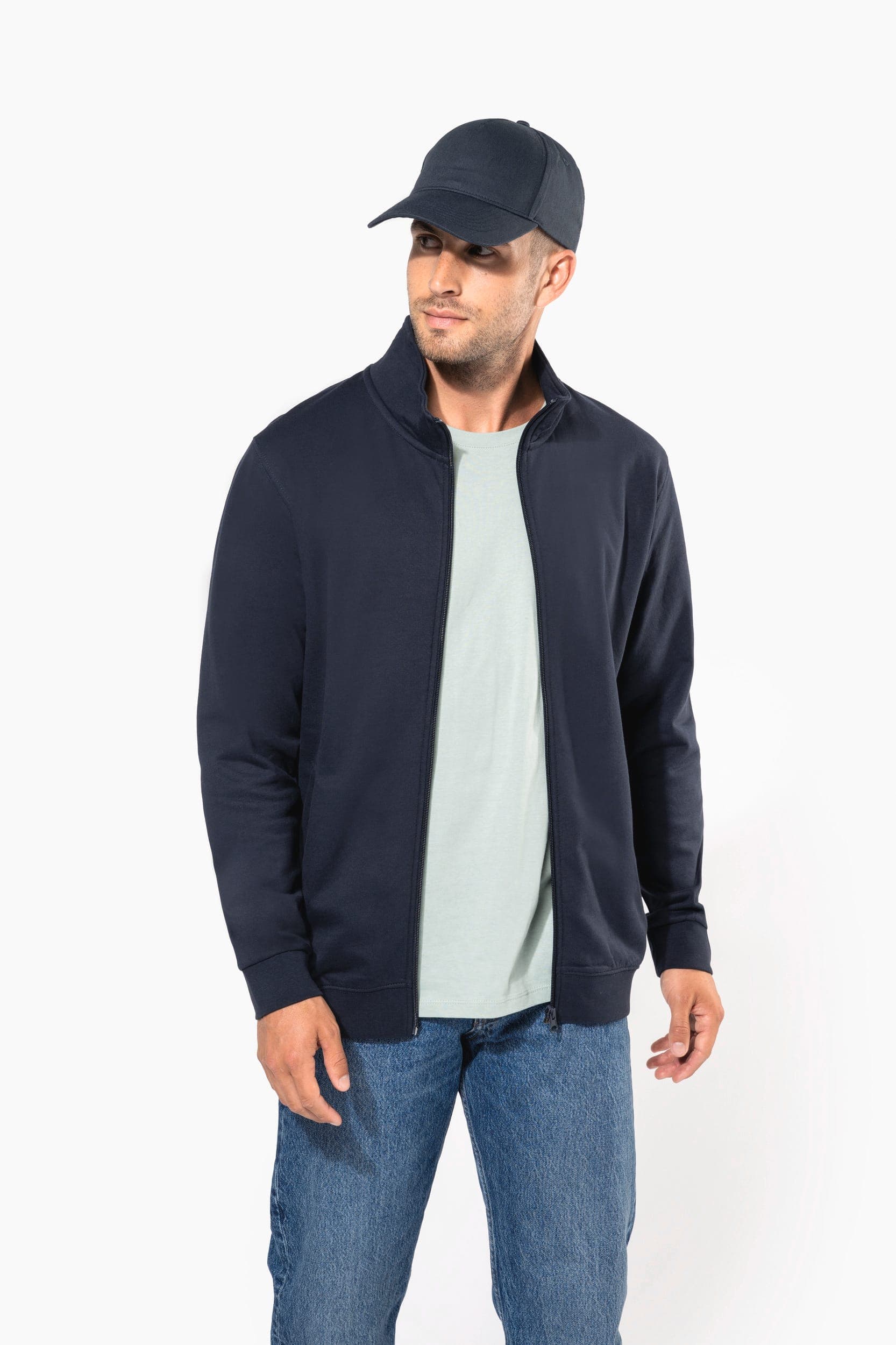 Veste molleton zippée homme en situation
