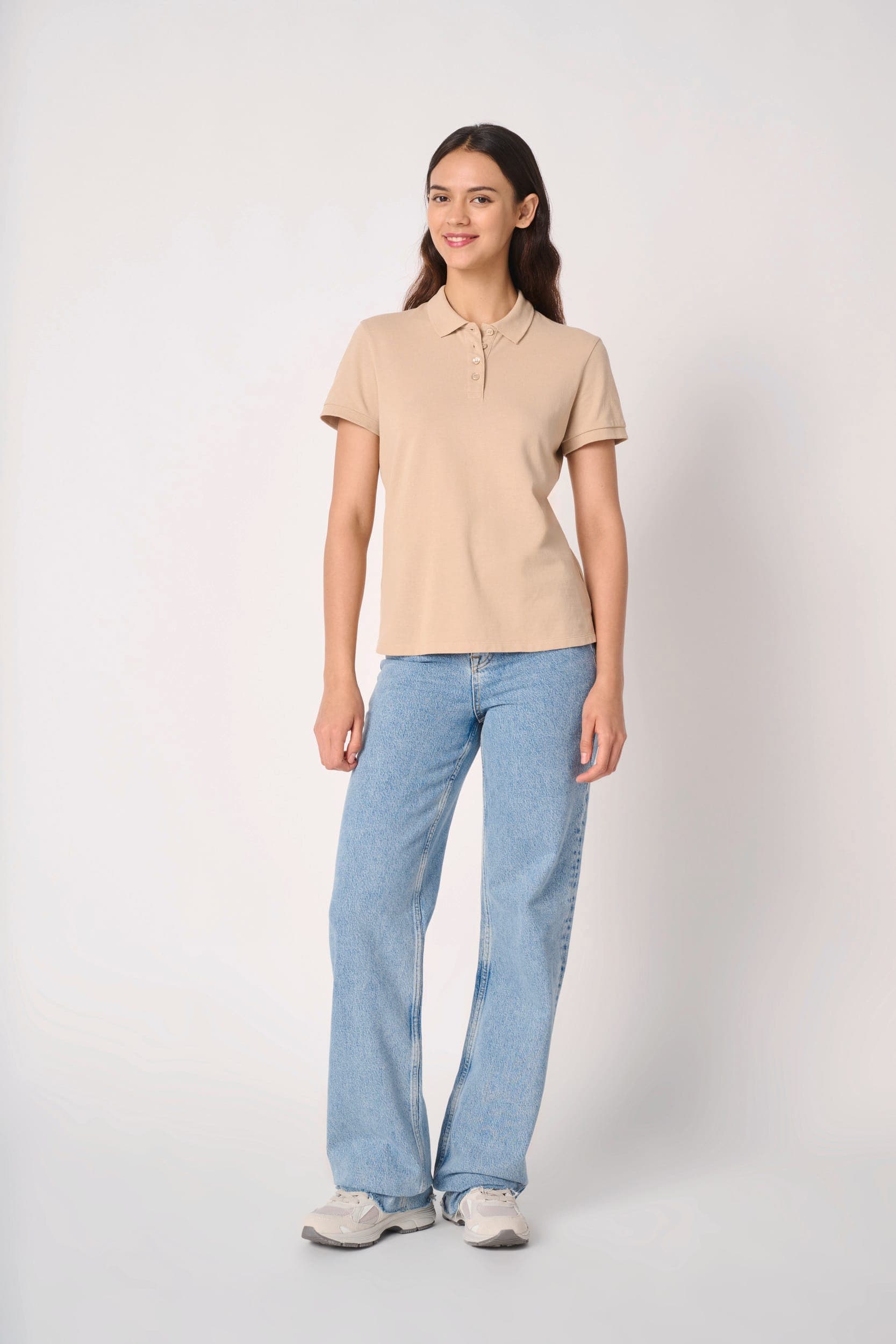 Polo piqué femme en situation