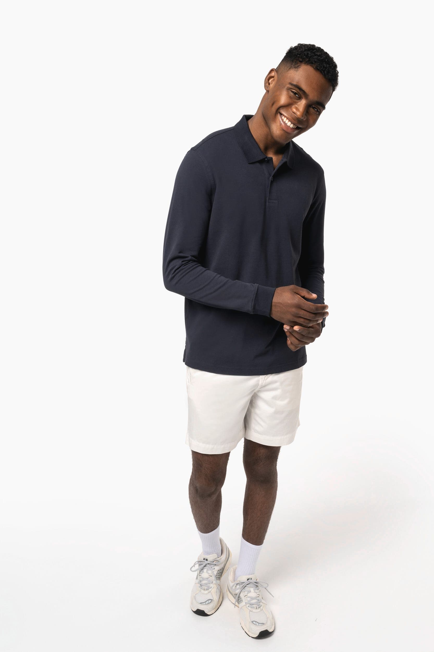 Polo piqué manches longues Bio180 homme en situation