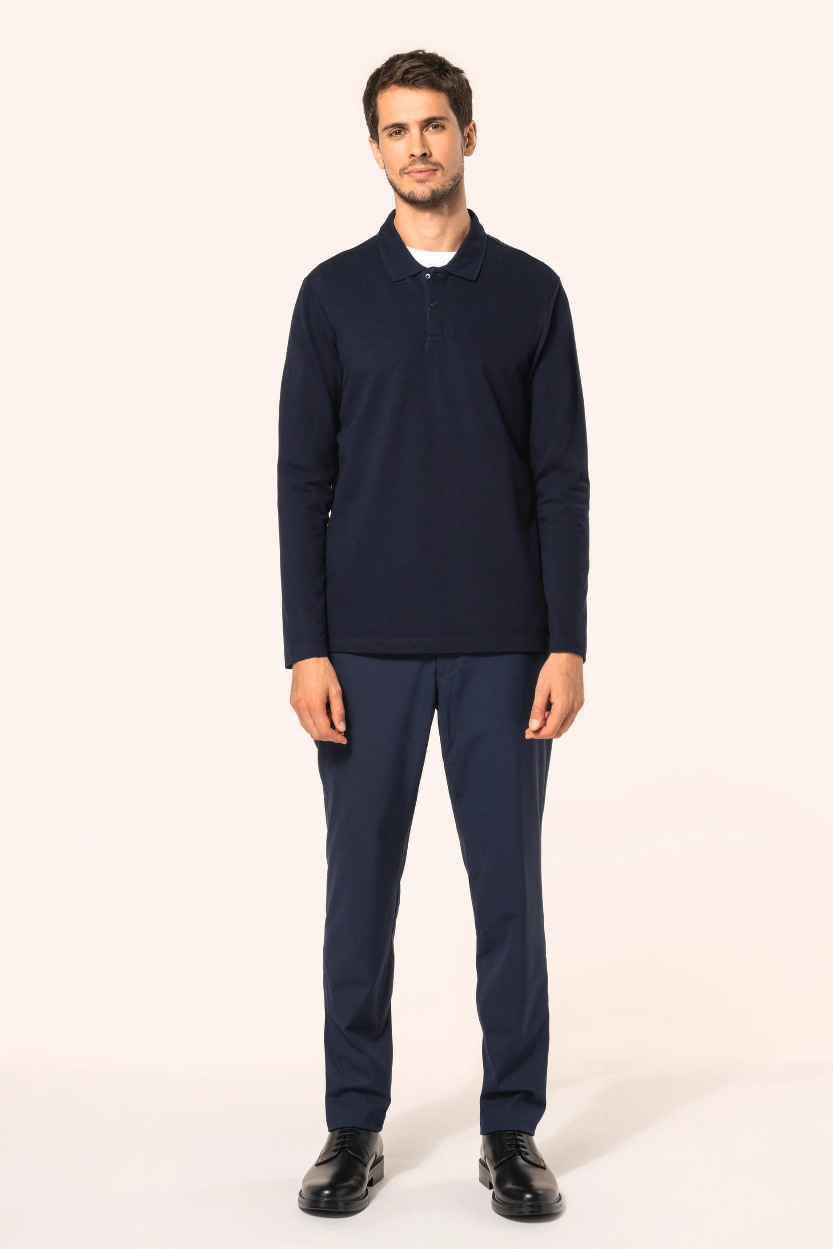 Polo Supima® manches longues homme en situation