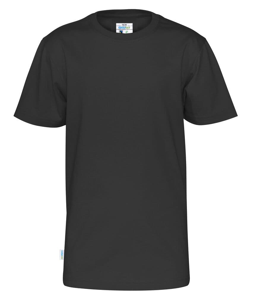 T-SHIRT MANCHES COURTES ENFANT - CERTIFIÉ GOTS coloris Noir