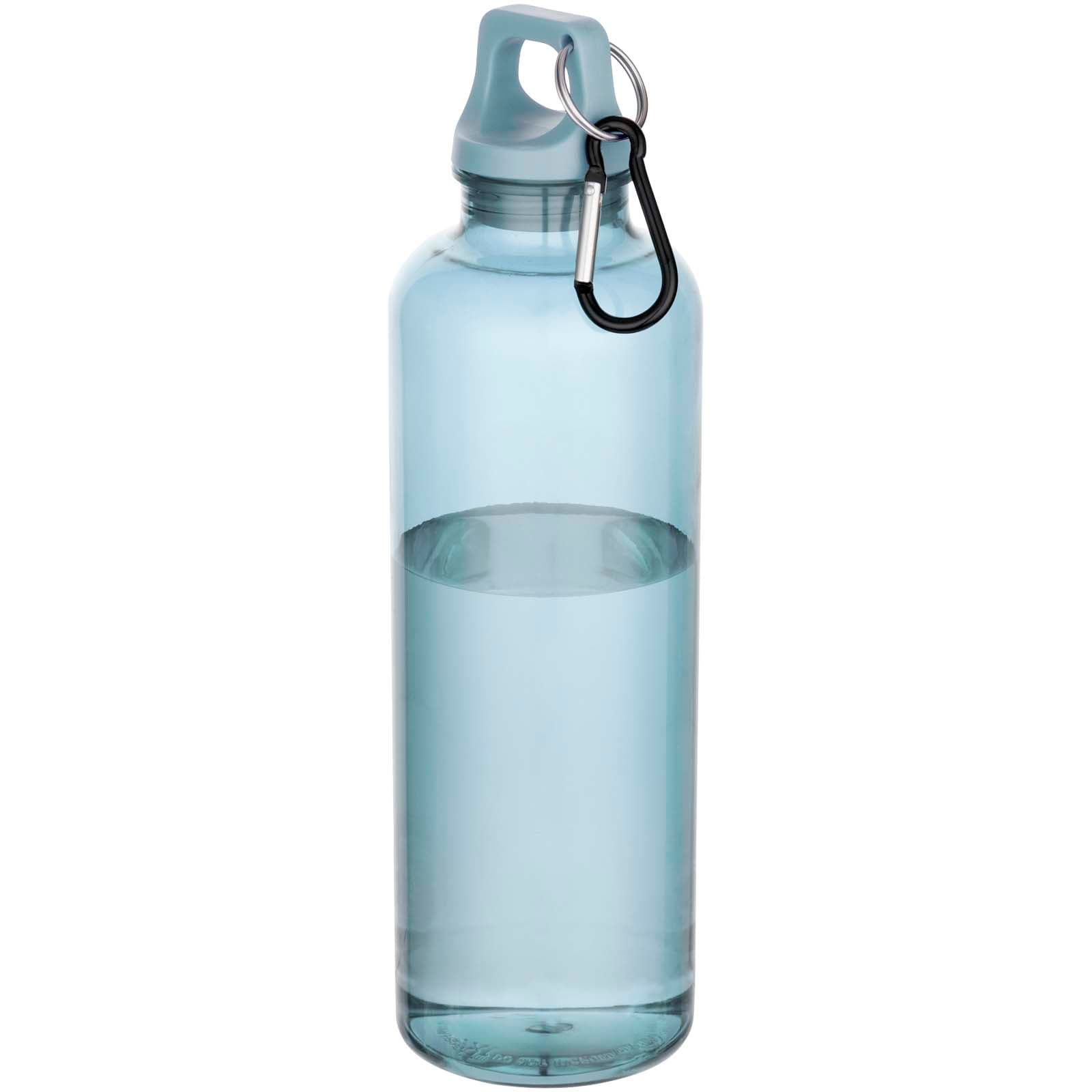 Bouteille d’eau Oregon de 750 ml en plastique recyclé certifié RCS avec mousqueton coloris Turquoise