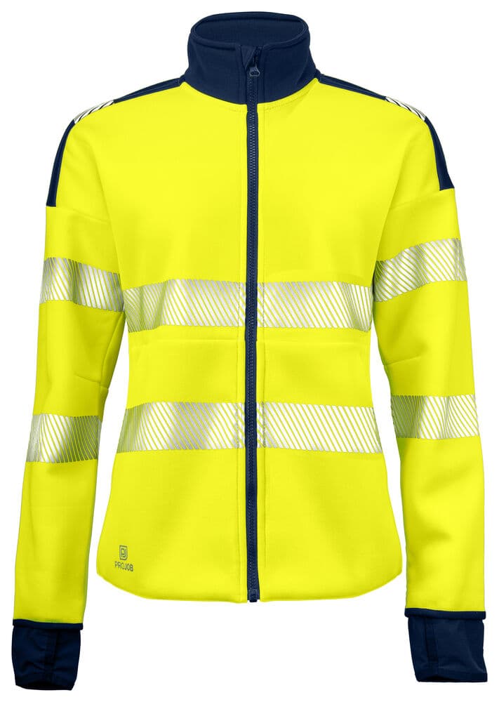 6111 SWEAT-SHIRT SIGNALISATION DAMES EN ISO 20471 CLASSE 3/2 coloris Jaune / Marine