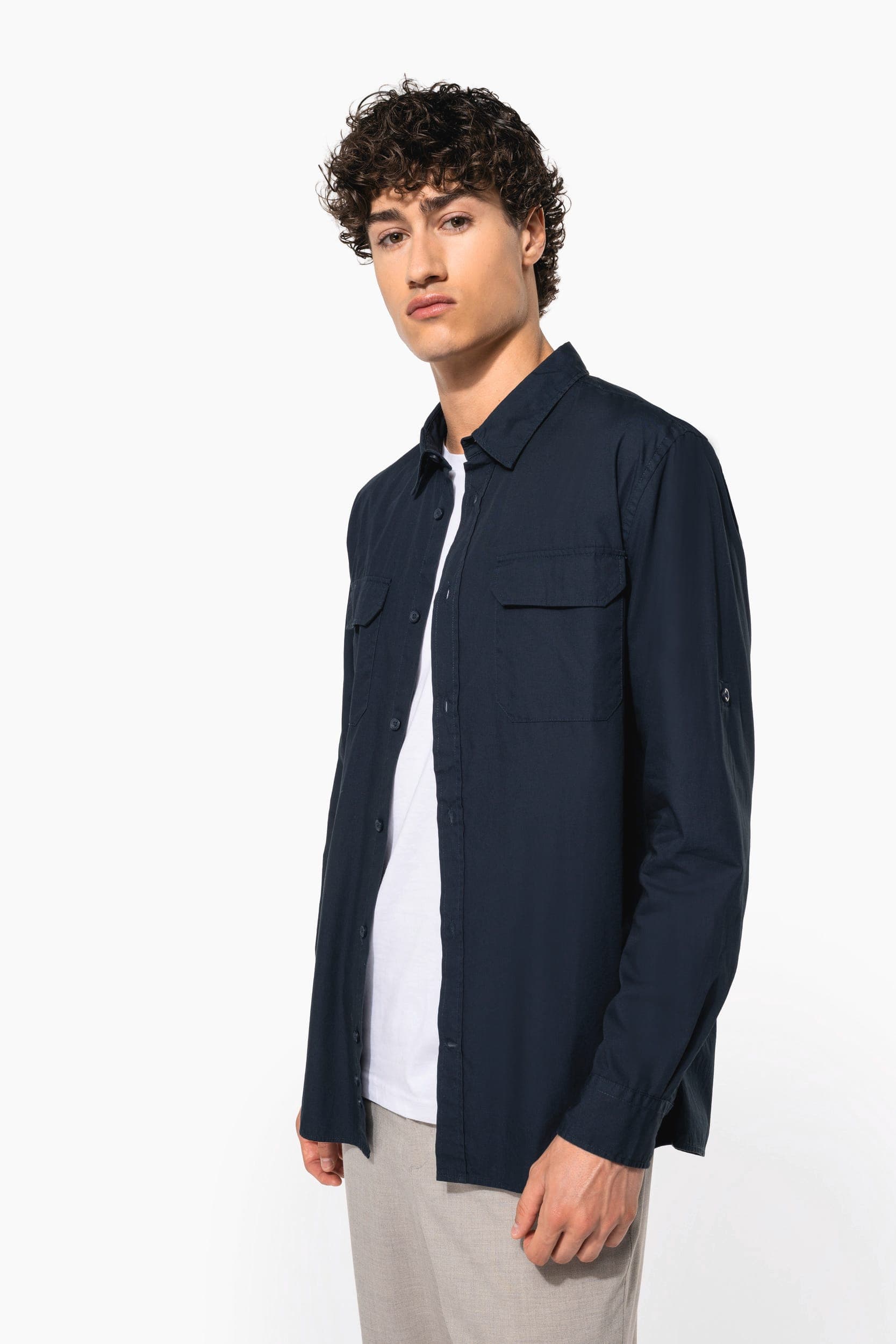 Chemise safari manches longues homme en situation