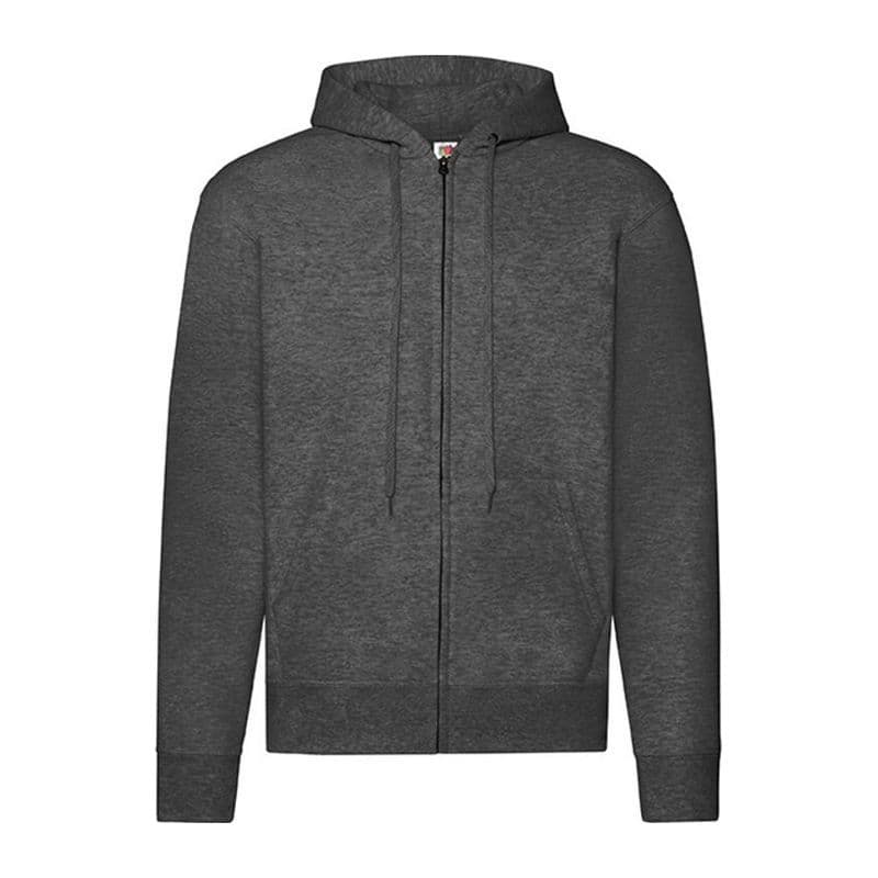 CLASSIC HOODED SWEAT JACKET coloris Gris chiné foncé