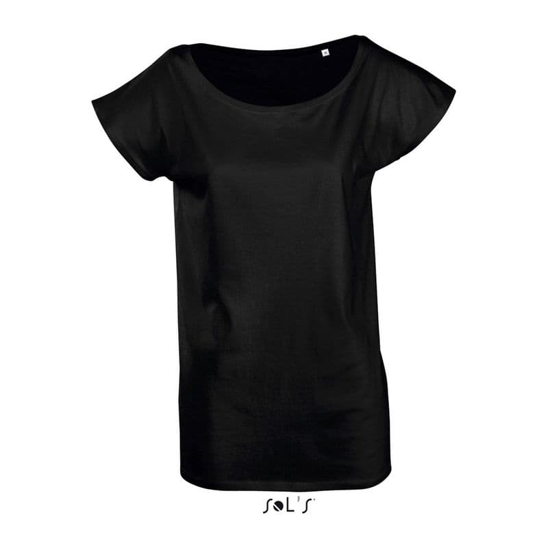 SOL'S MARYLIN - WOMEN’S SHORT SLEEVE LONG KIMONO T coloris Noir profond