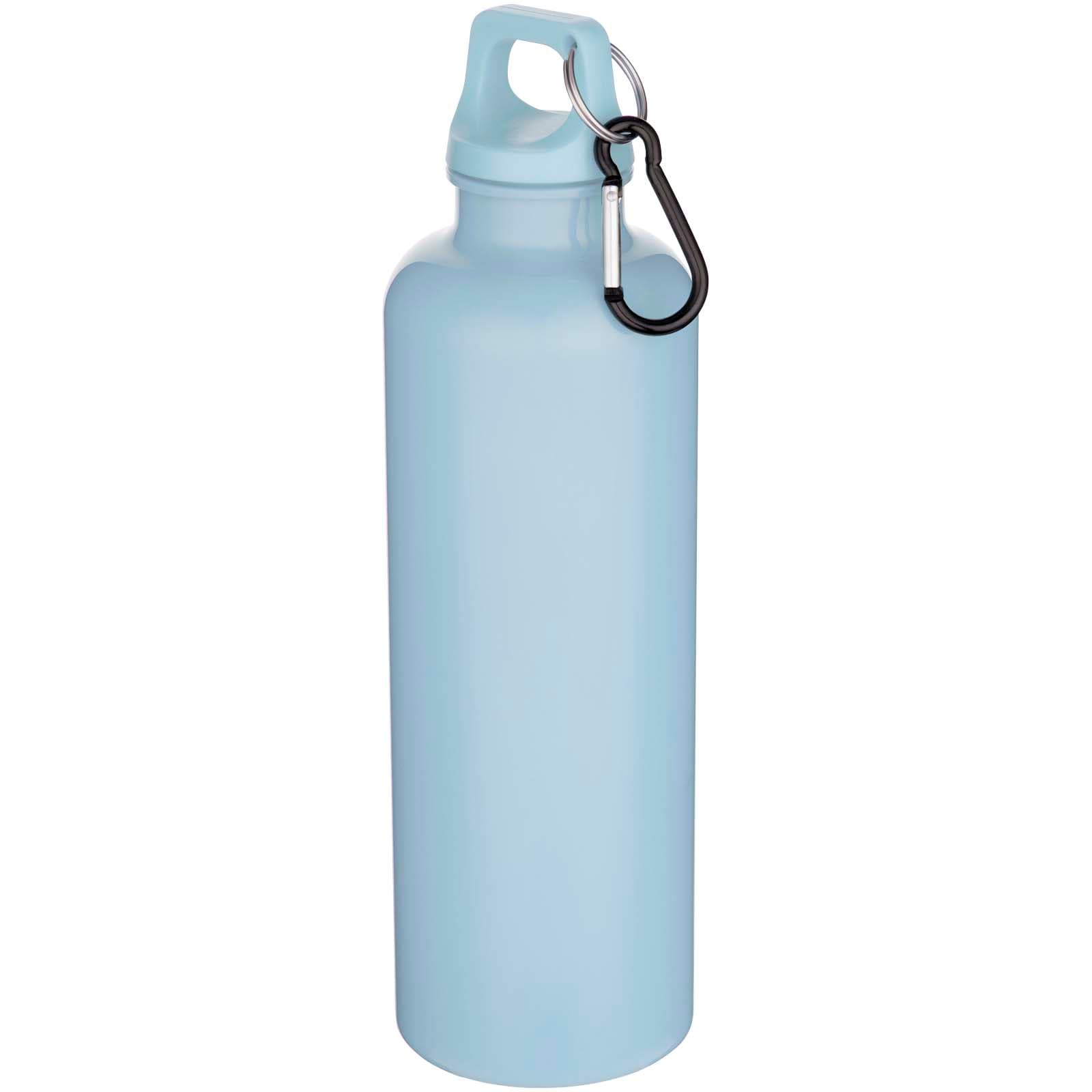 Bouteille d’eau Oregon de 750 ml en plastique recyclé uni certifié RCS avec mousqueton   coloris Bleu nuage