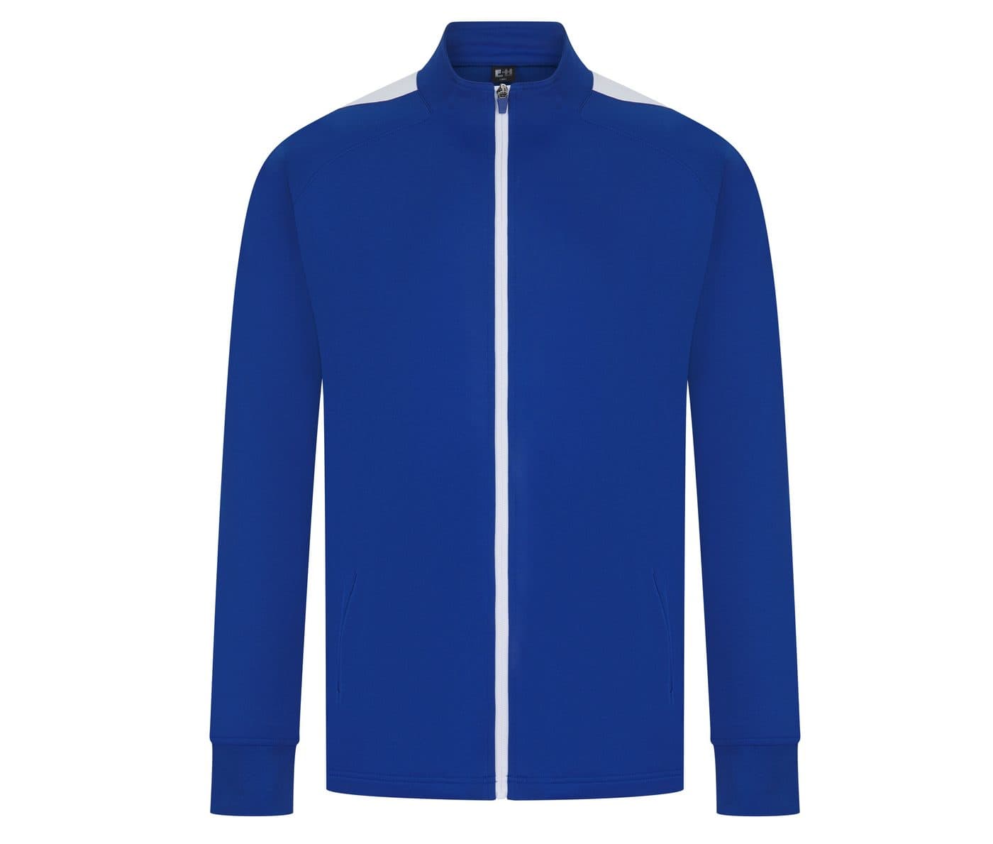 ADULT'S KNITTED TRACKSUIT TOP coloris Bleu roi / Blanc