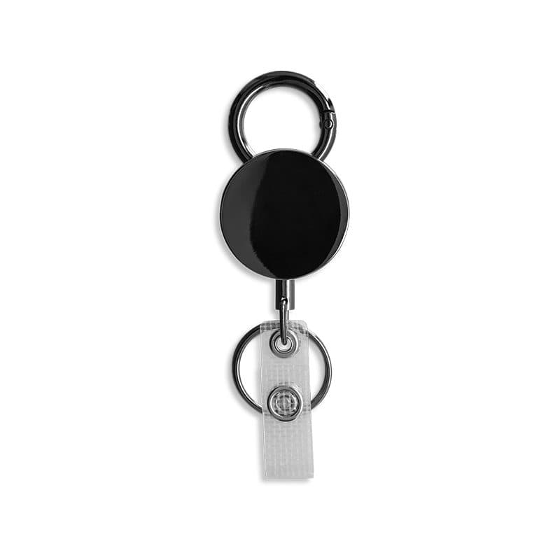 BADGE: PORTE-BADGES RETRACTABLE COQUE EN METAL en situation