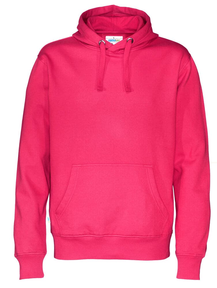 HOODIE HOMME - CERTIFIÉ GOTS coloris Cerise