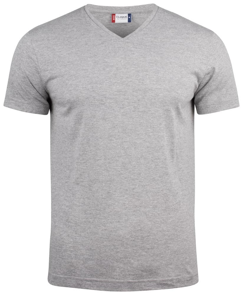 Clique Basic-T V-neck coloris Gris chiné