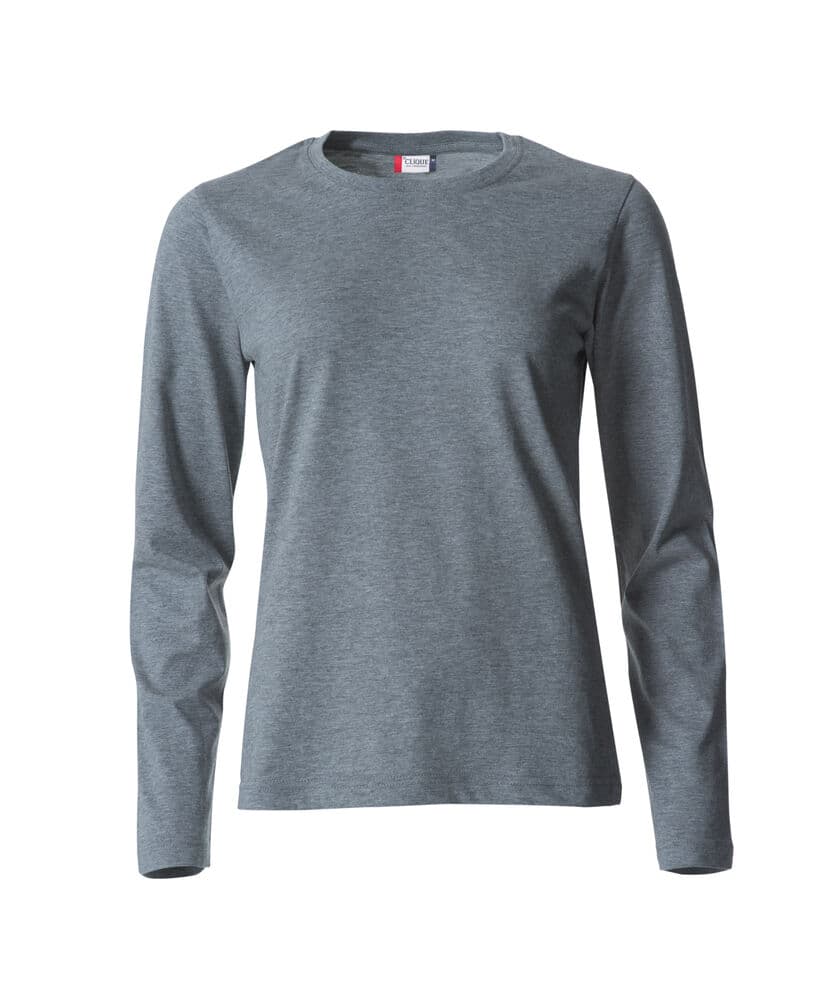 Clique Basic-T L/S Women coloris Gris chiné