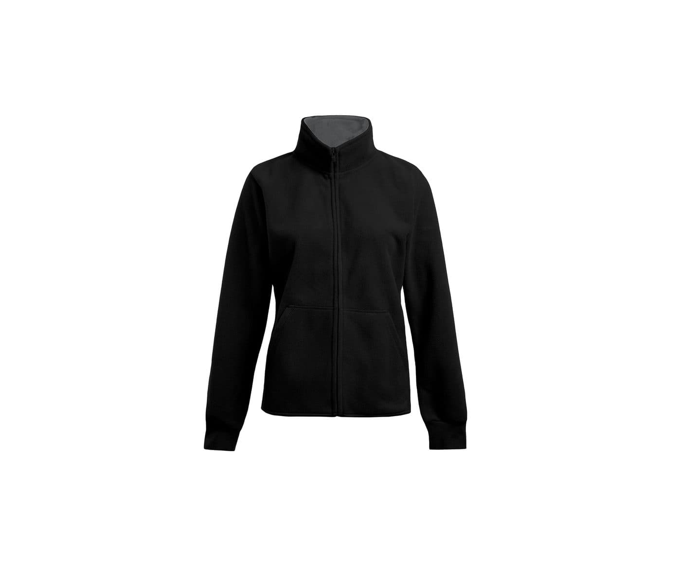 WOMEN’S DOUBLE FLEECE JACKET coloris Noir / Gris clair