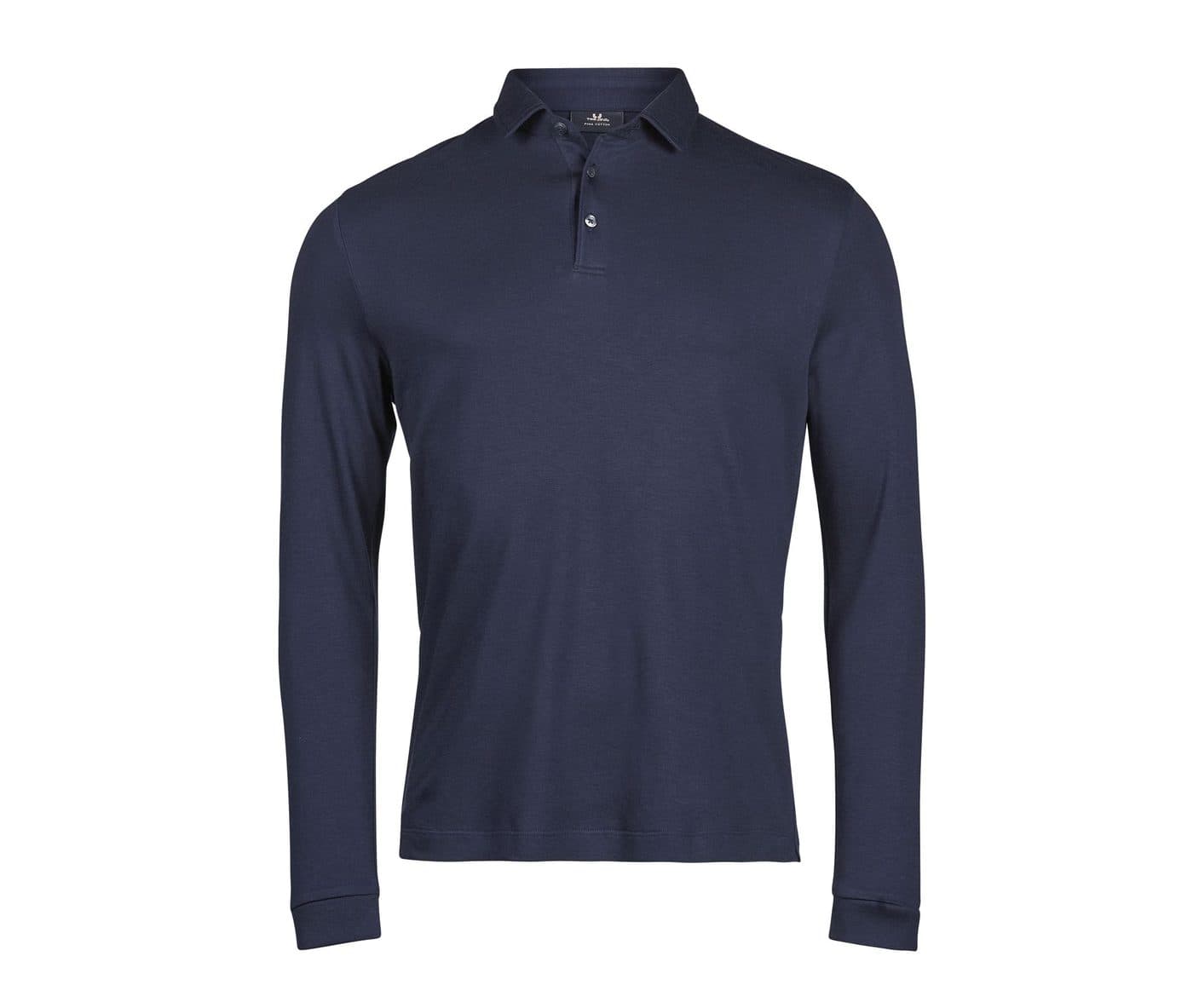 PIMA COTTON LONG SLEEVE POLO coloris Marine