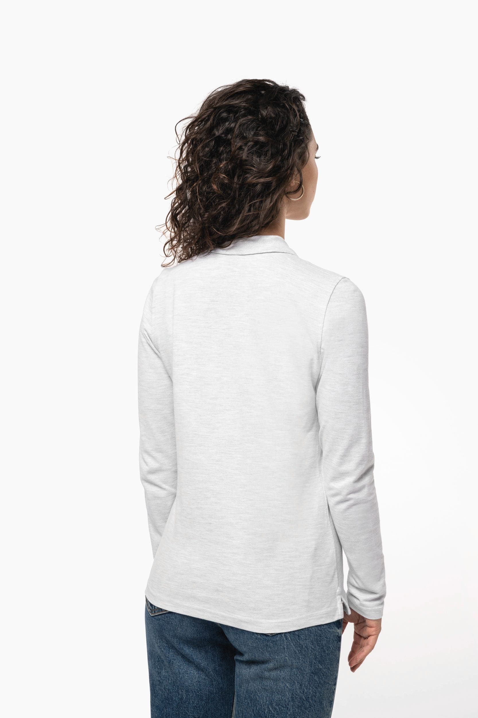 Polo manches longues femme en situation