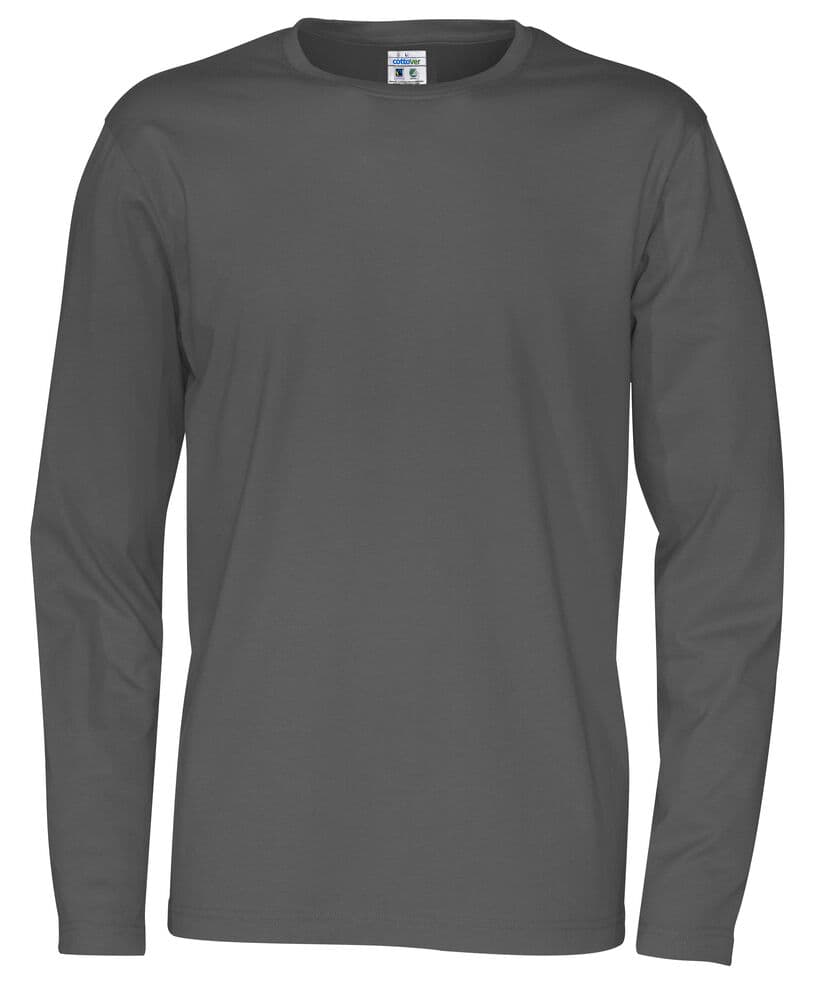 T-SHIRT MANCHES LONGUES HOMME - CERTIFIÉ GOTS coloris Anthracite
