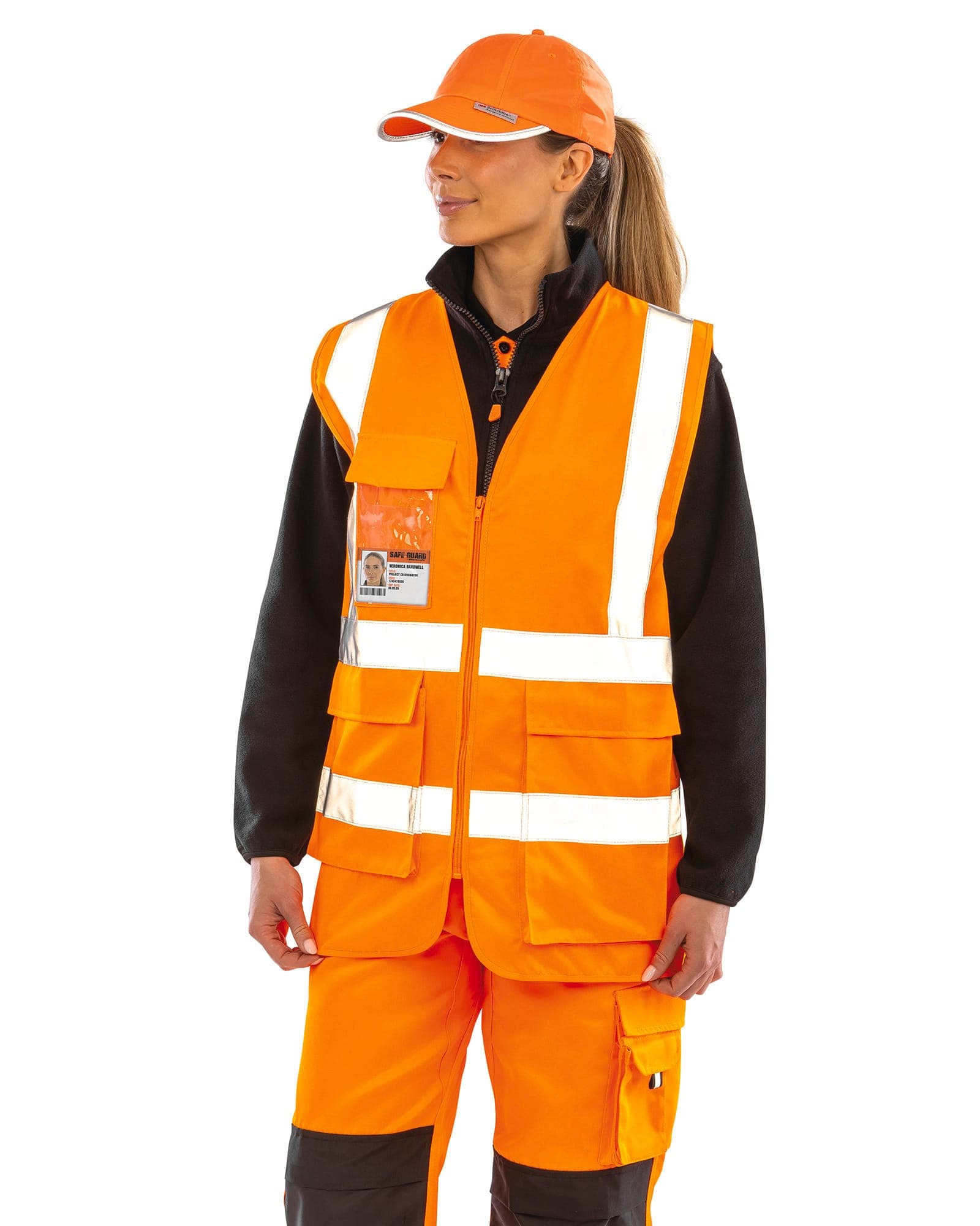 Gilet de sécurité zippé en situation