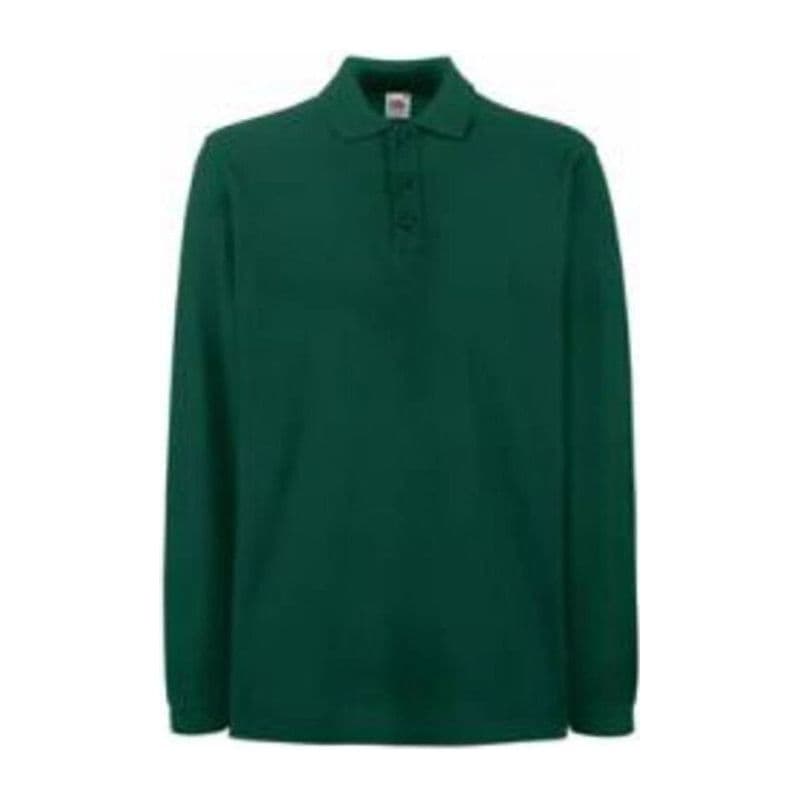 PREMIUM LONG SLEEVE POLO coloris Vert forêt