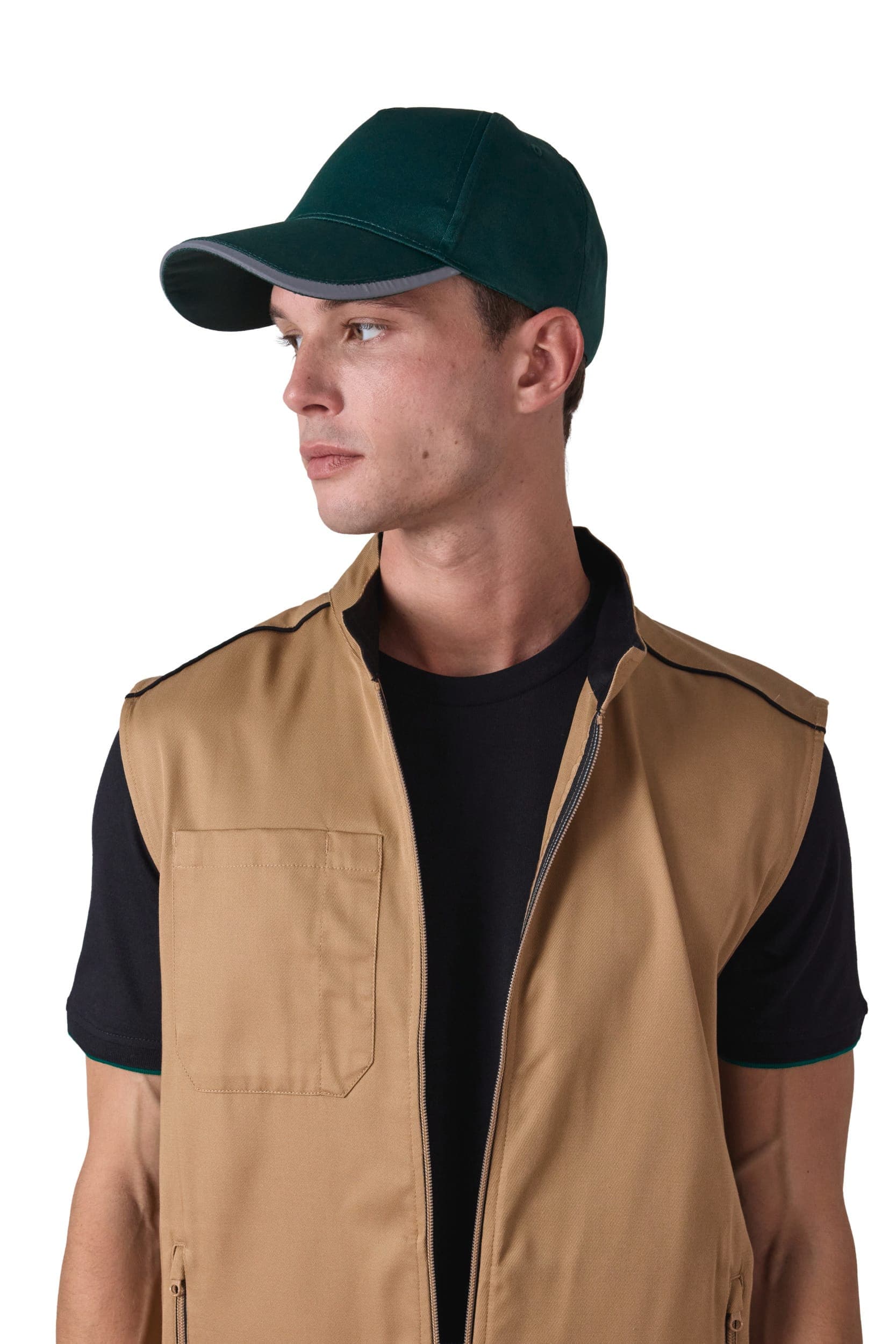 Casquette 5 panneaux en polyester en situation