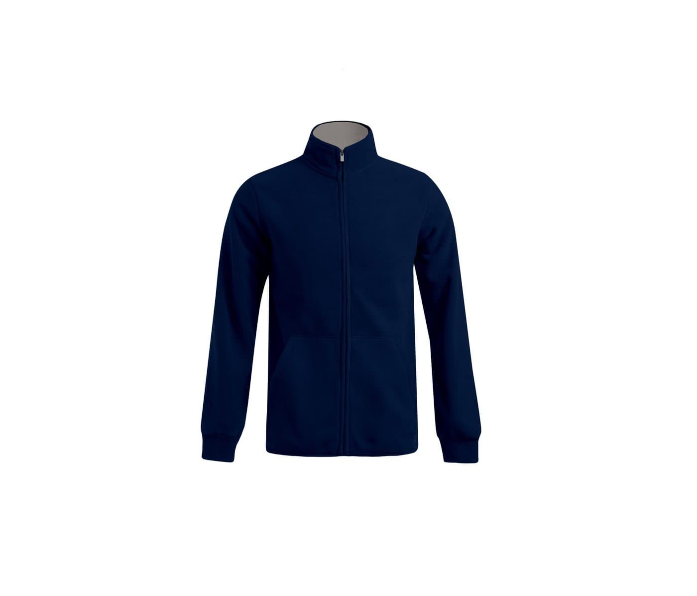 MEN’S DOUBLE FLEECE JACKET coloris Marine / Gris clair