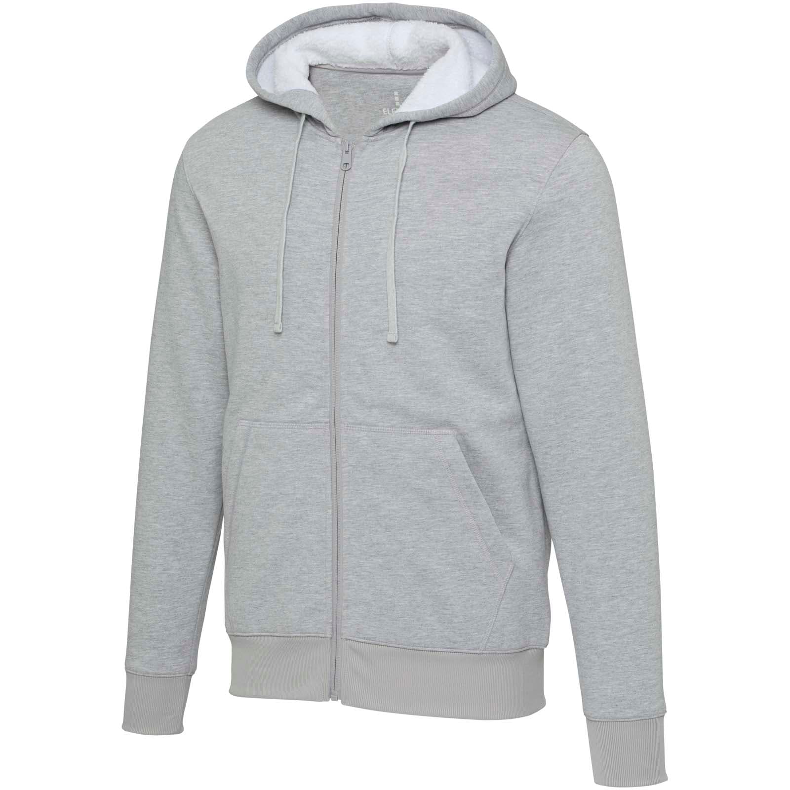 Sweat à capuche sherpa de 320 g/m² Natron intégralement zippé coloris Gris