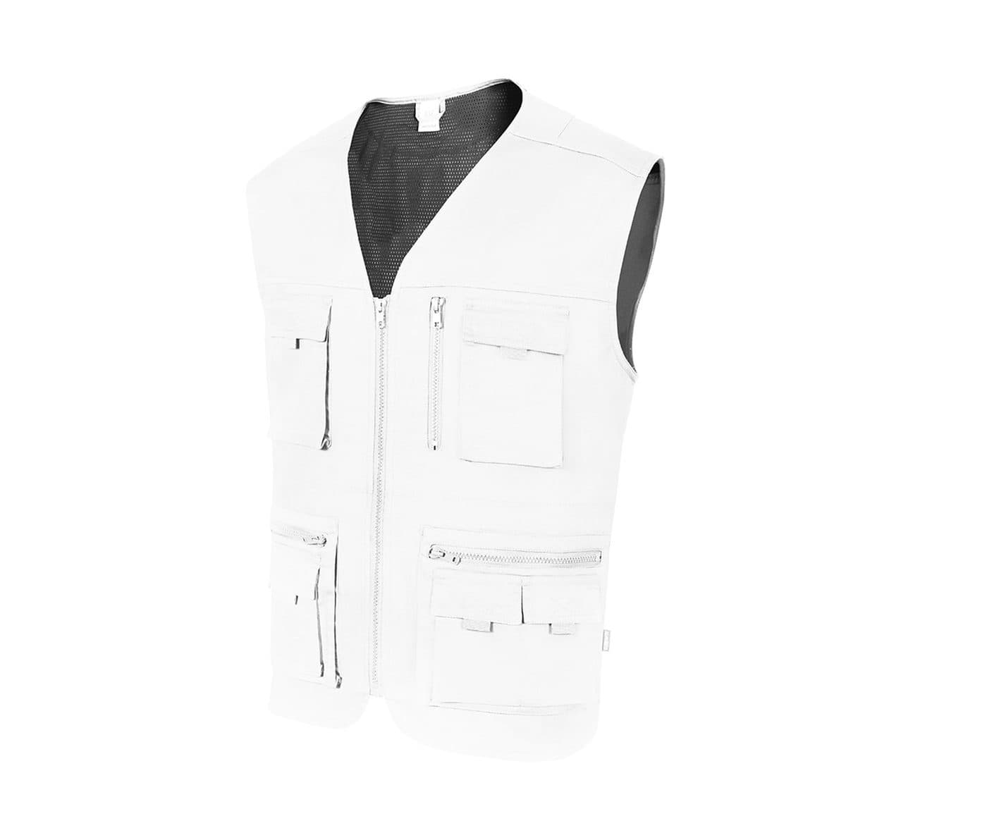 GILET MULTIPOCHES coloris Blanc