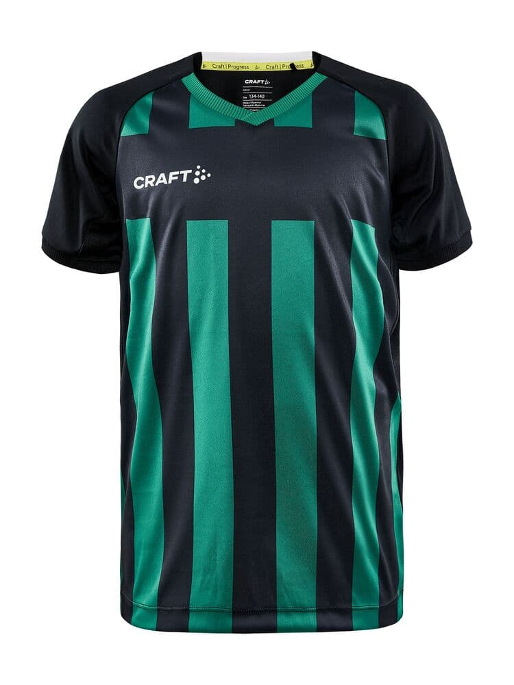 Craft Progress 2.0 stripe jersey jr coloris Noir / Vert