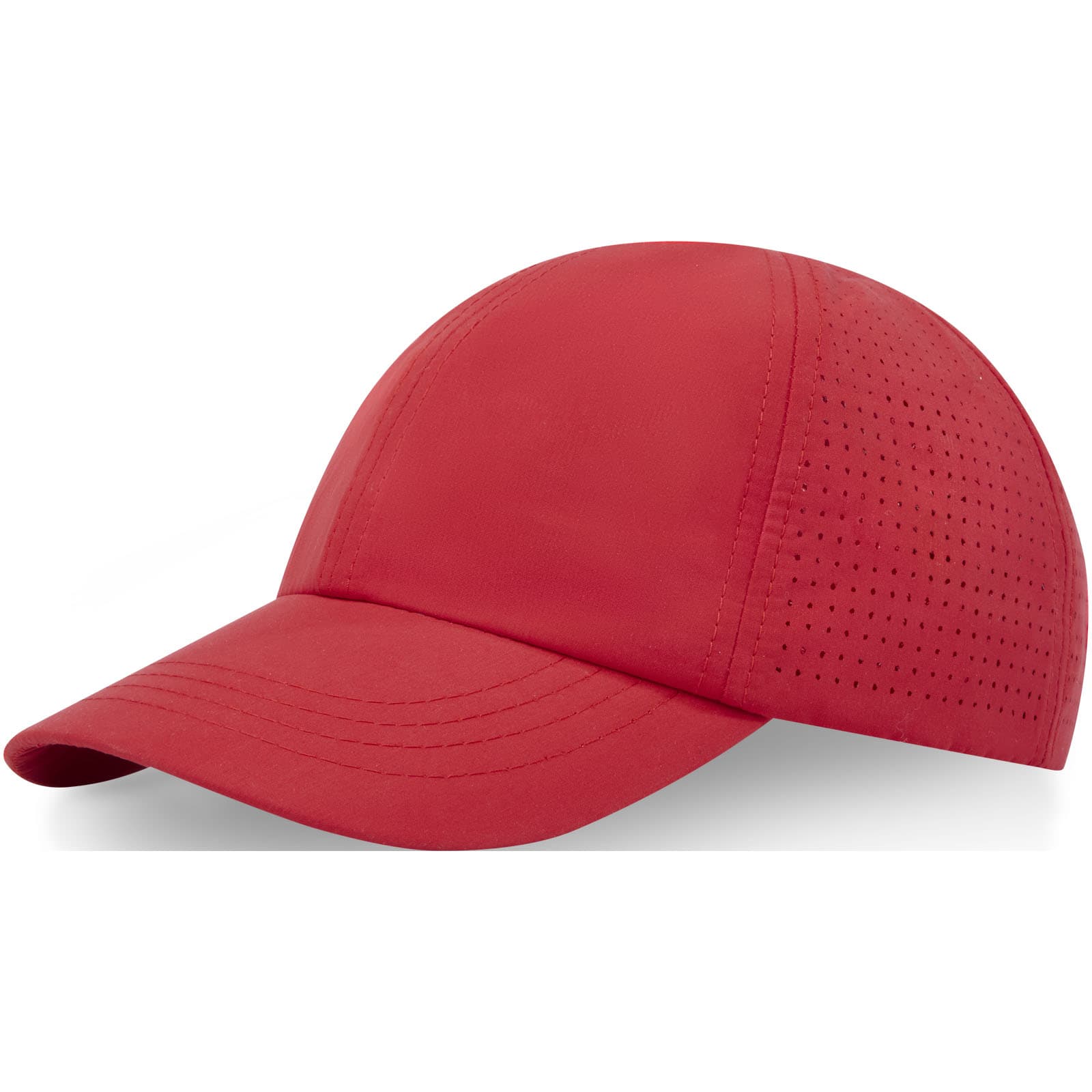 Casquette 6 panneaux de 110 g/m² Mica GRS recyclée ajustée coloris Rouge