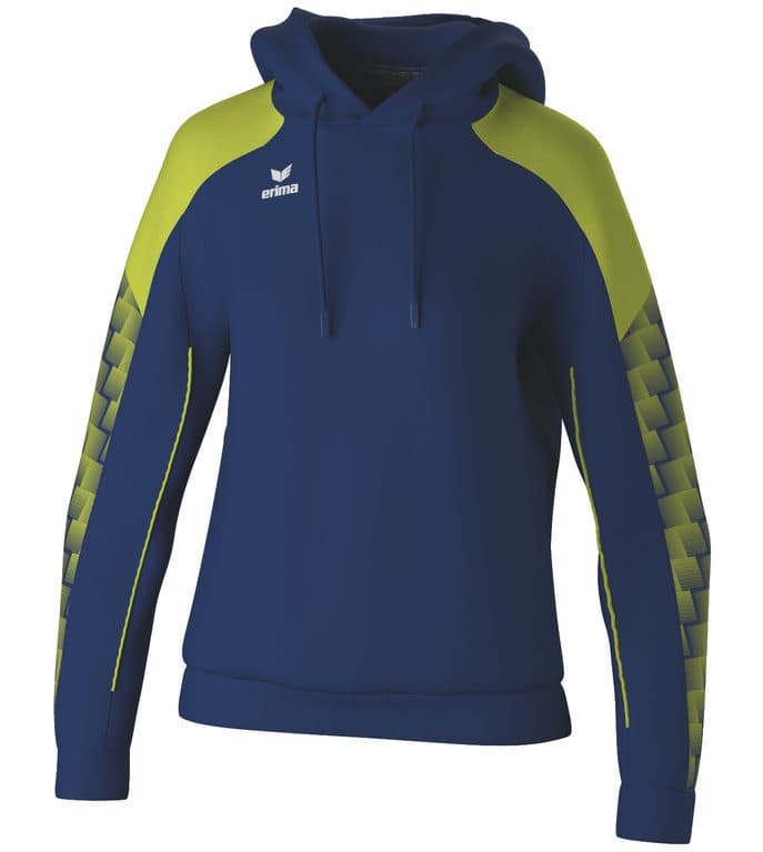 Sweat à capuche EVO STAR coloris Marine / Vert citron