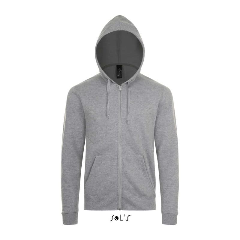 SOL'S STONE - UNISEX ZIP HOODIE coloris Gris chiné