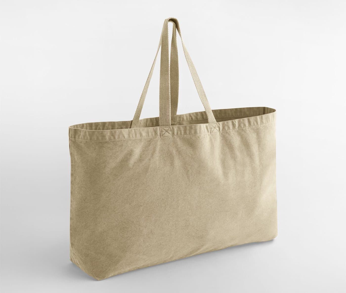 GARMENT DYED OVERSIZED TOTE BAG coloris Sable vintage