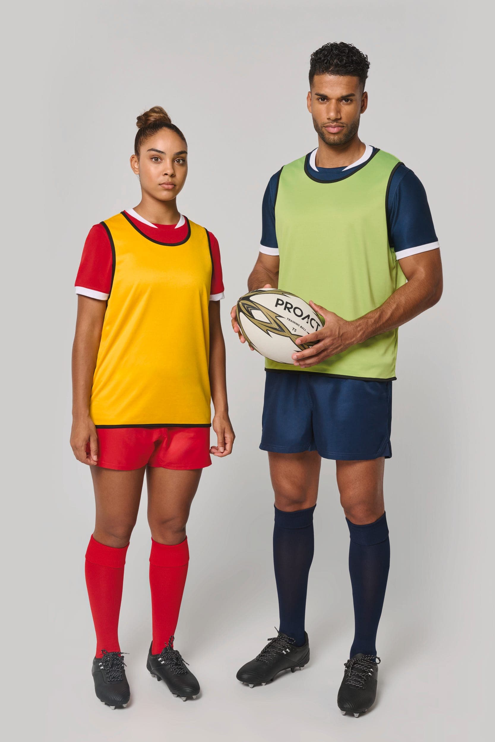 Chasuble de rugby réversible unisexe en situation