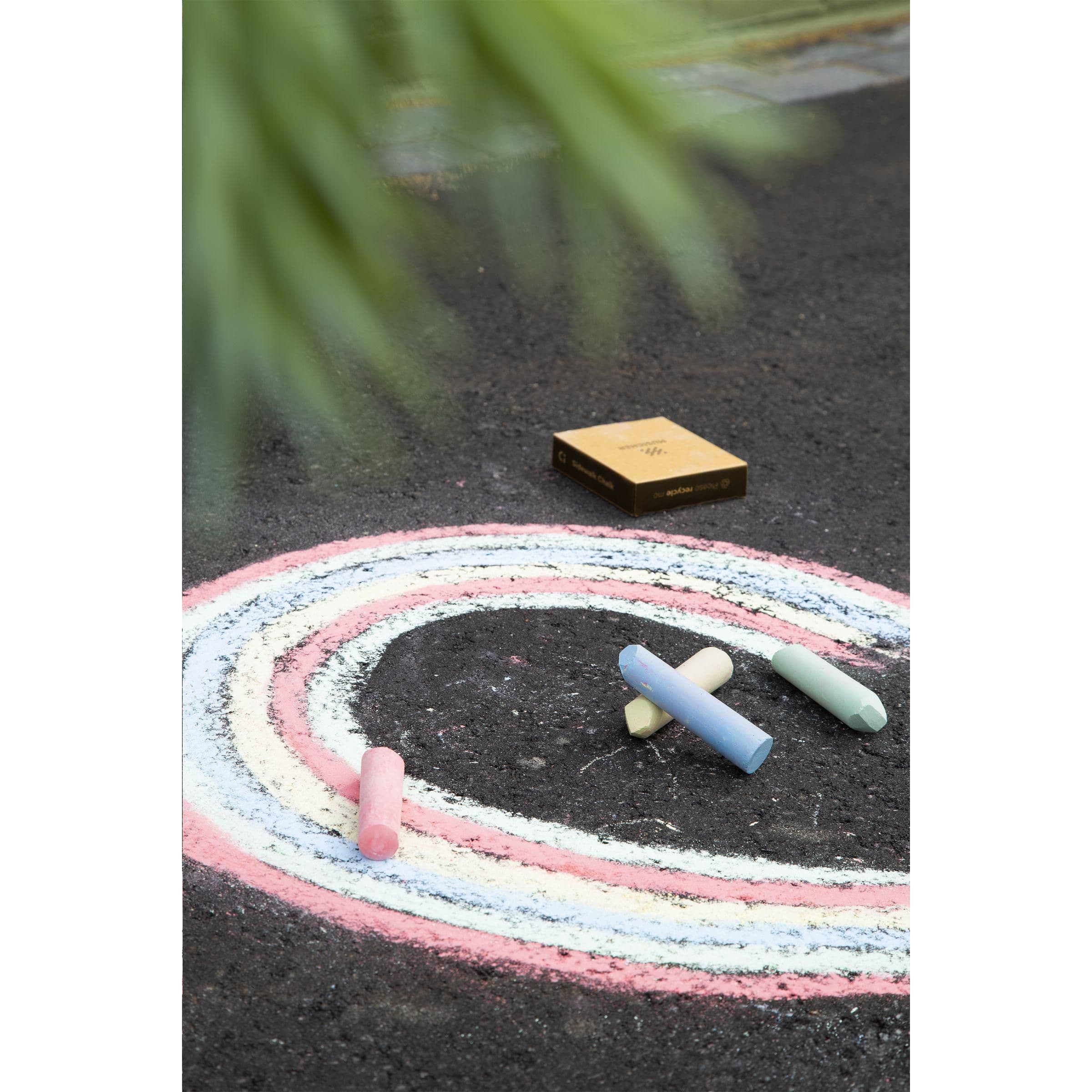 Craie de trottoir en situation