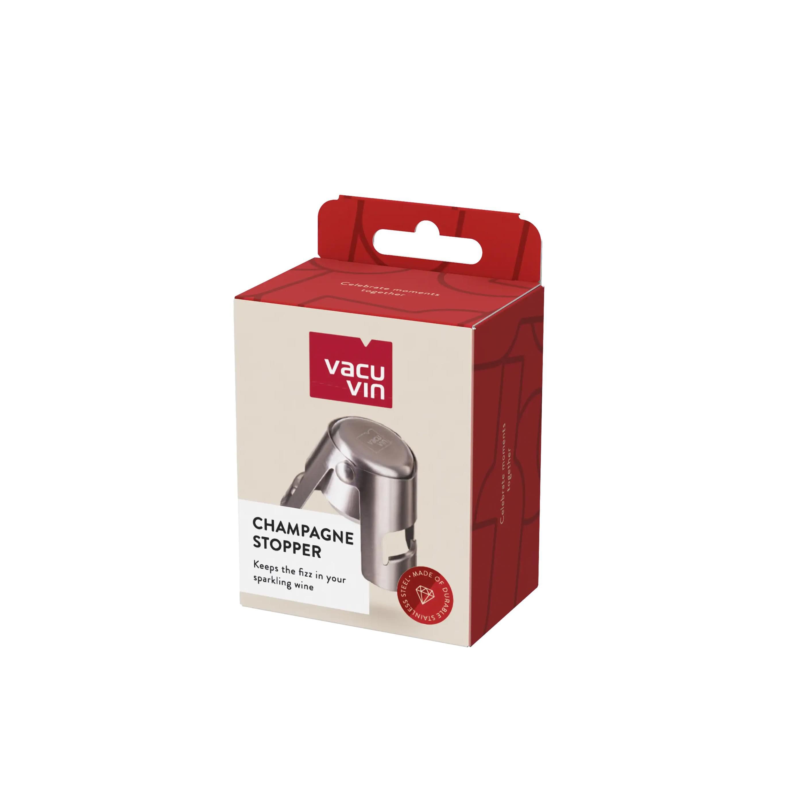 Bouchon Vacu Vin Champagne acier inoxydable en situation