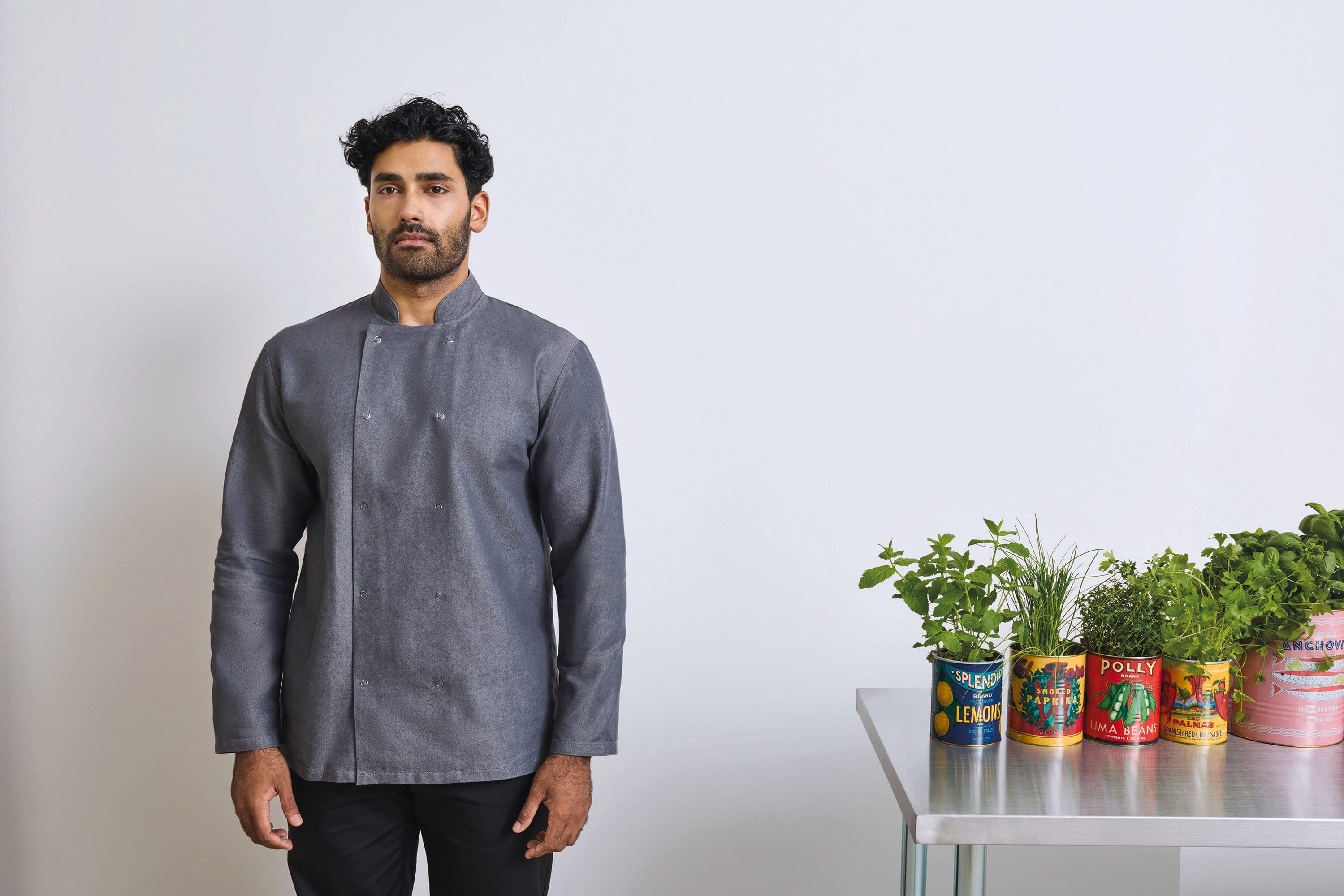 Veste Denim chef cuisinier en situation