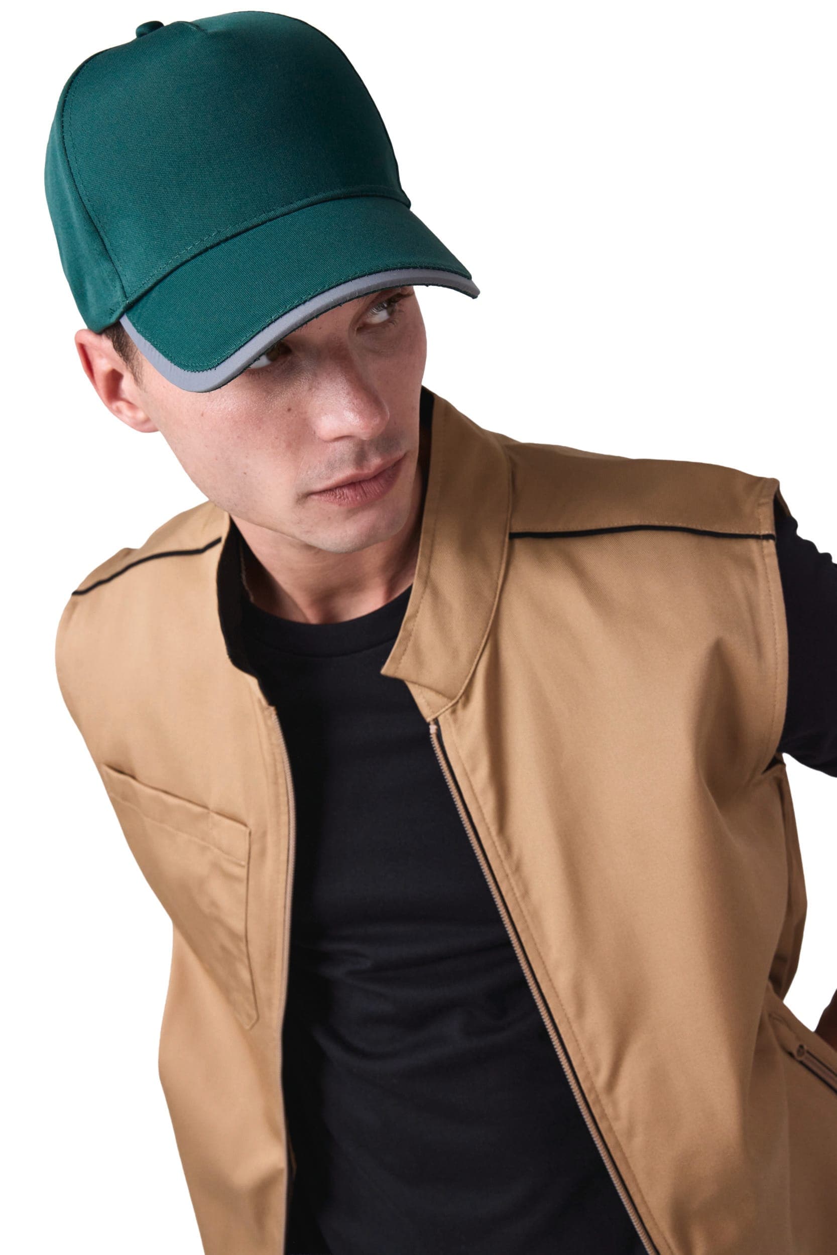 Casquette 5 panneaux en polyester en situation