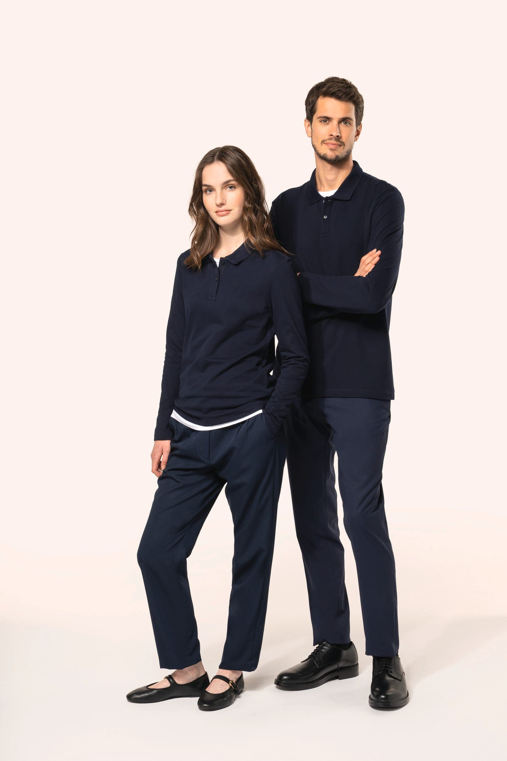 Polo Supima® manches longues homme en situation