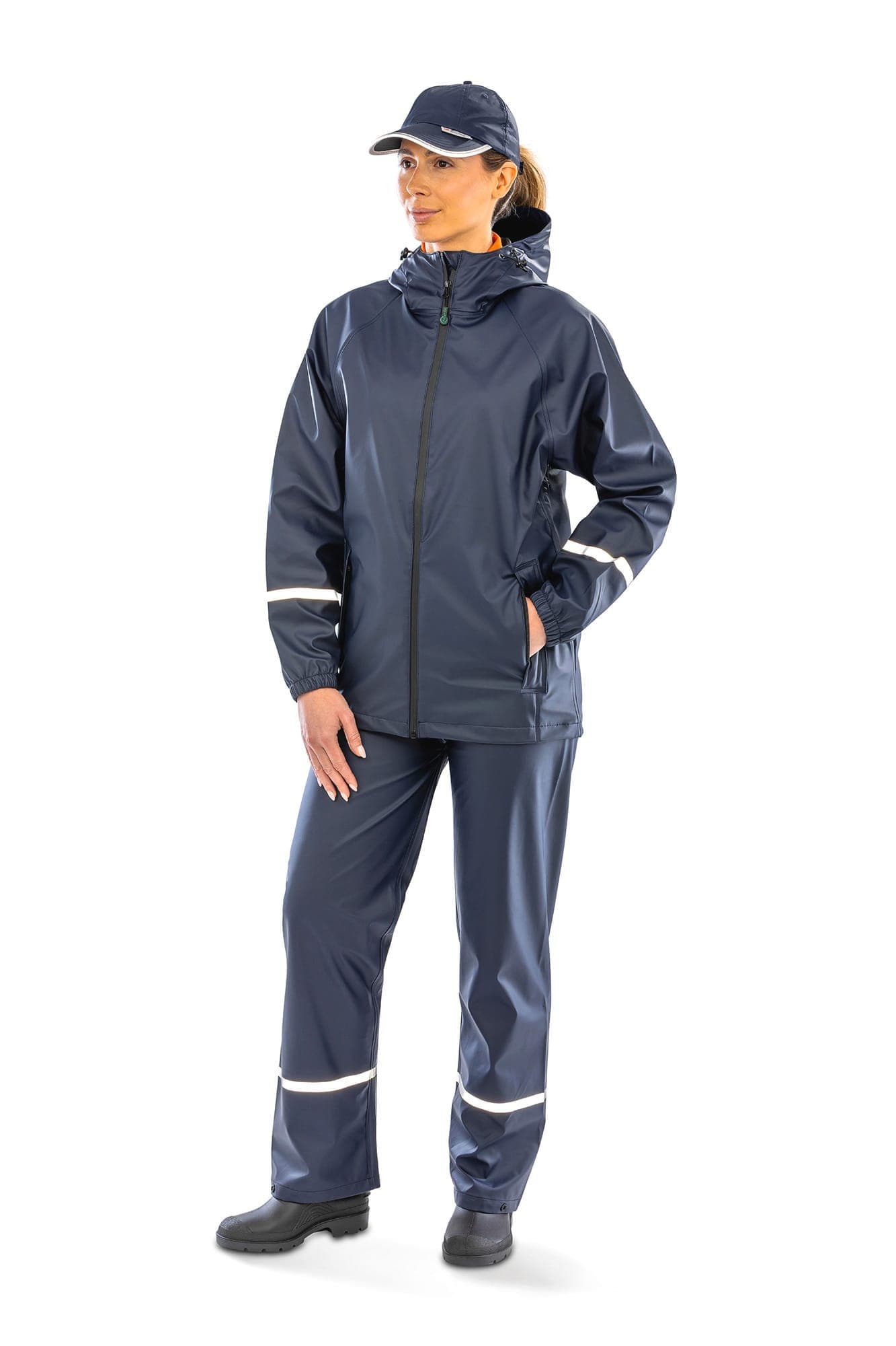 Veste imperméable Prism PU avec bandes réfléchissantes en situation