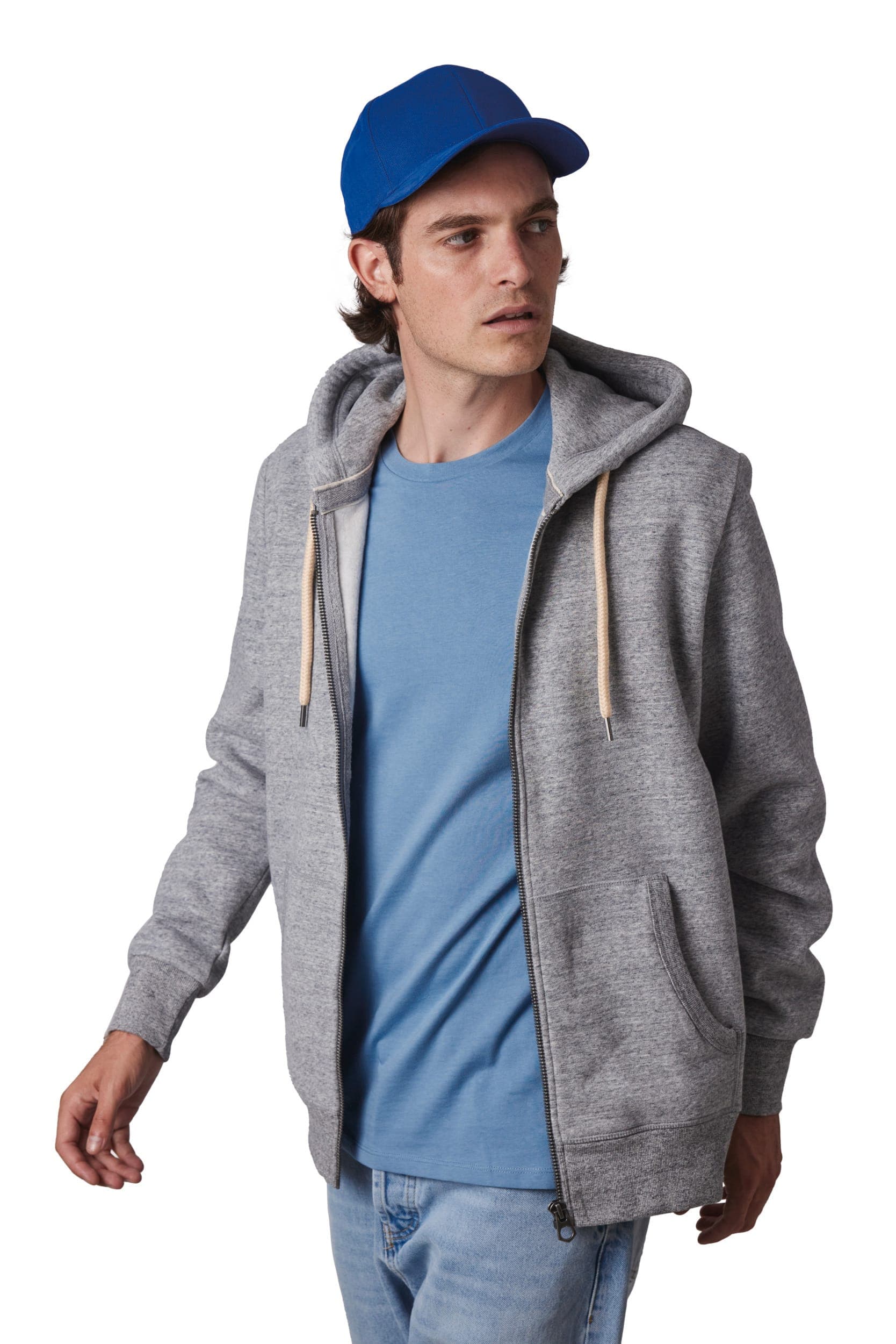 Casquette Flexfit coton brossé - 6 panneaux en situation
