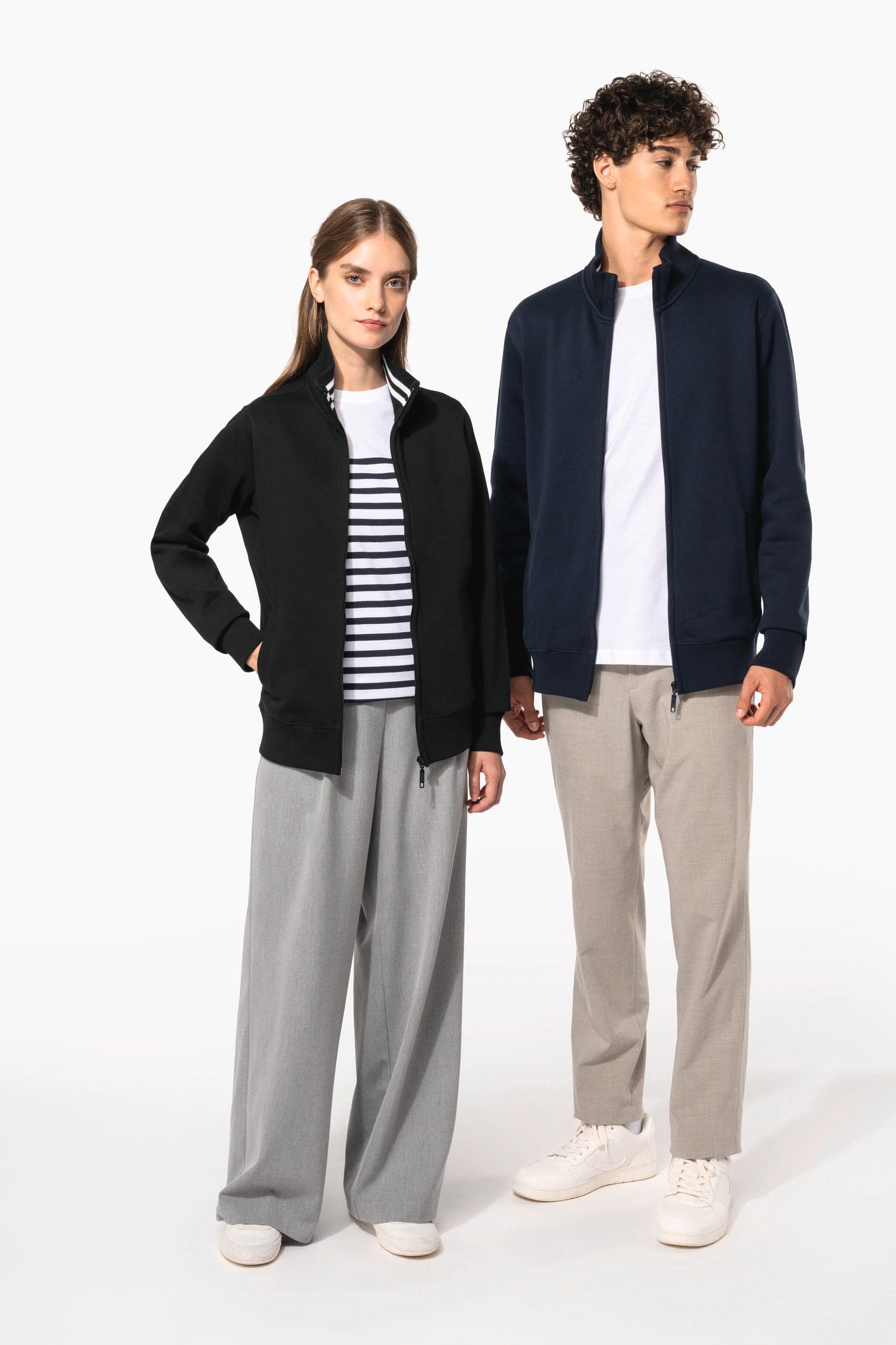 Veste molleton zippée femme en situation