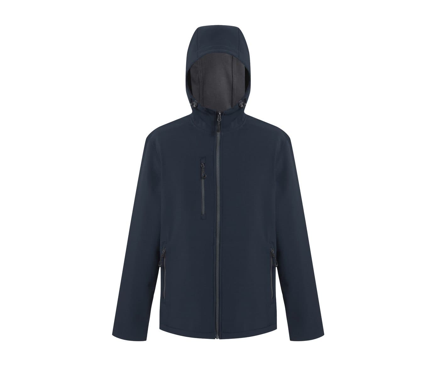 NAVIGATE 2 LAYER HOODED SOFTSHELL JACKET coloris Marine / Gris Seal